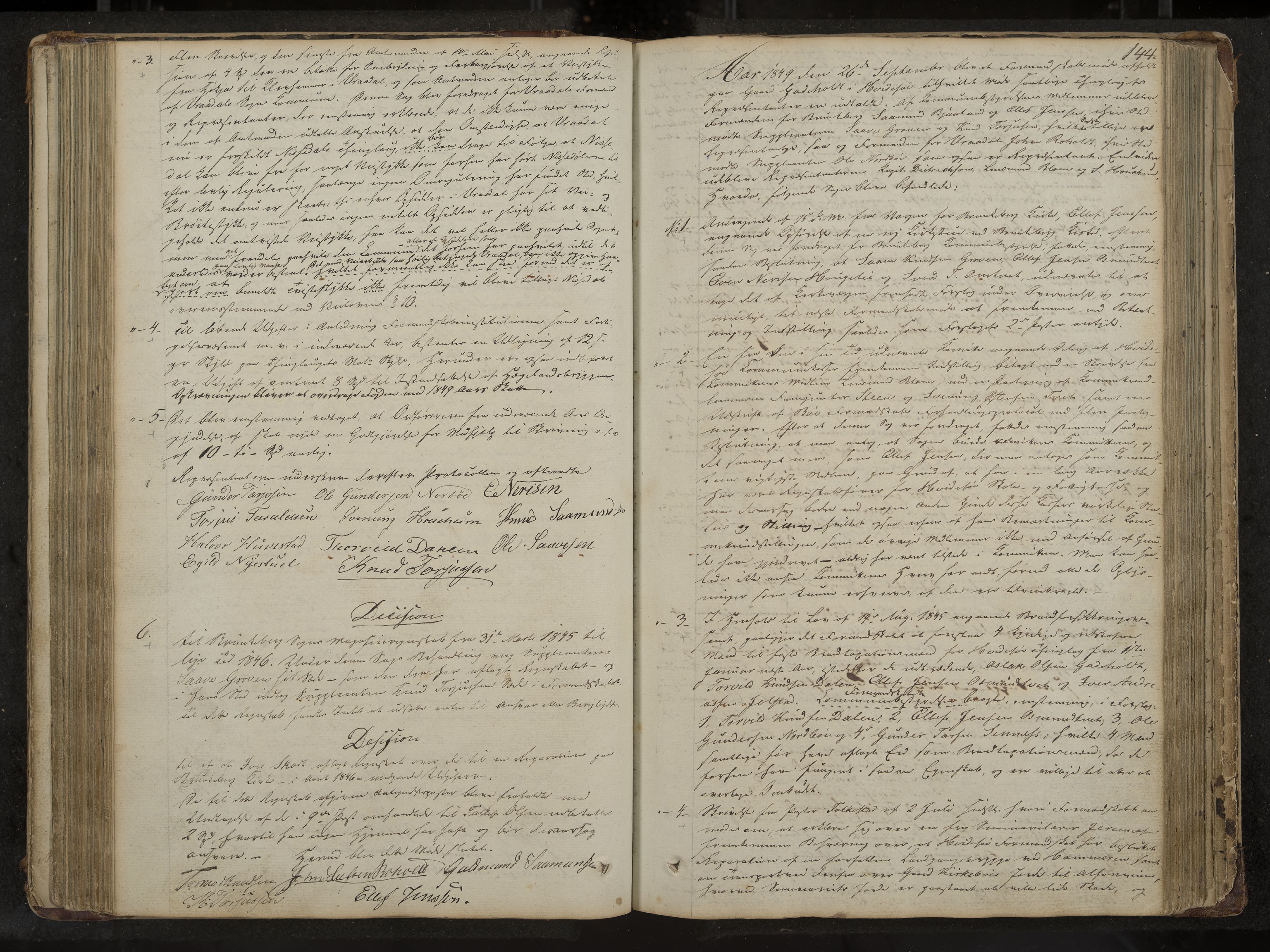 Kviteseid formannskap og sentraladministrasjon, IKAK/0829021/A/Aa/L0001: Møtebok med register, 1837-1866, p. 144