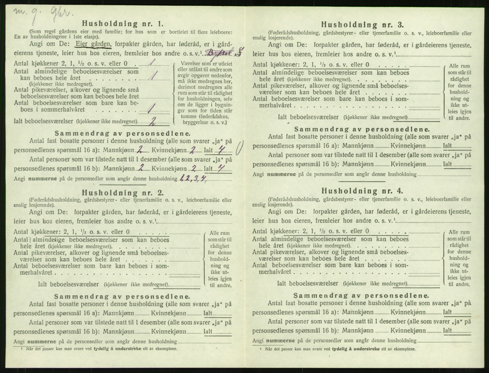 SAT, 1920 census for Kornstad, 1920, p. 376