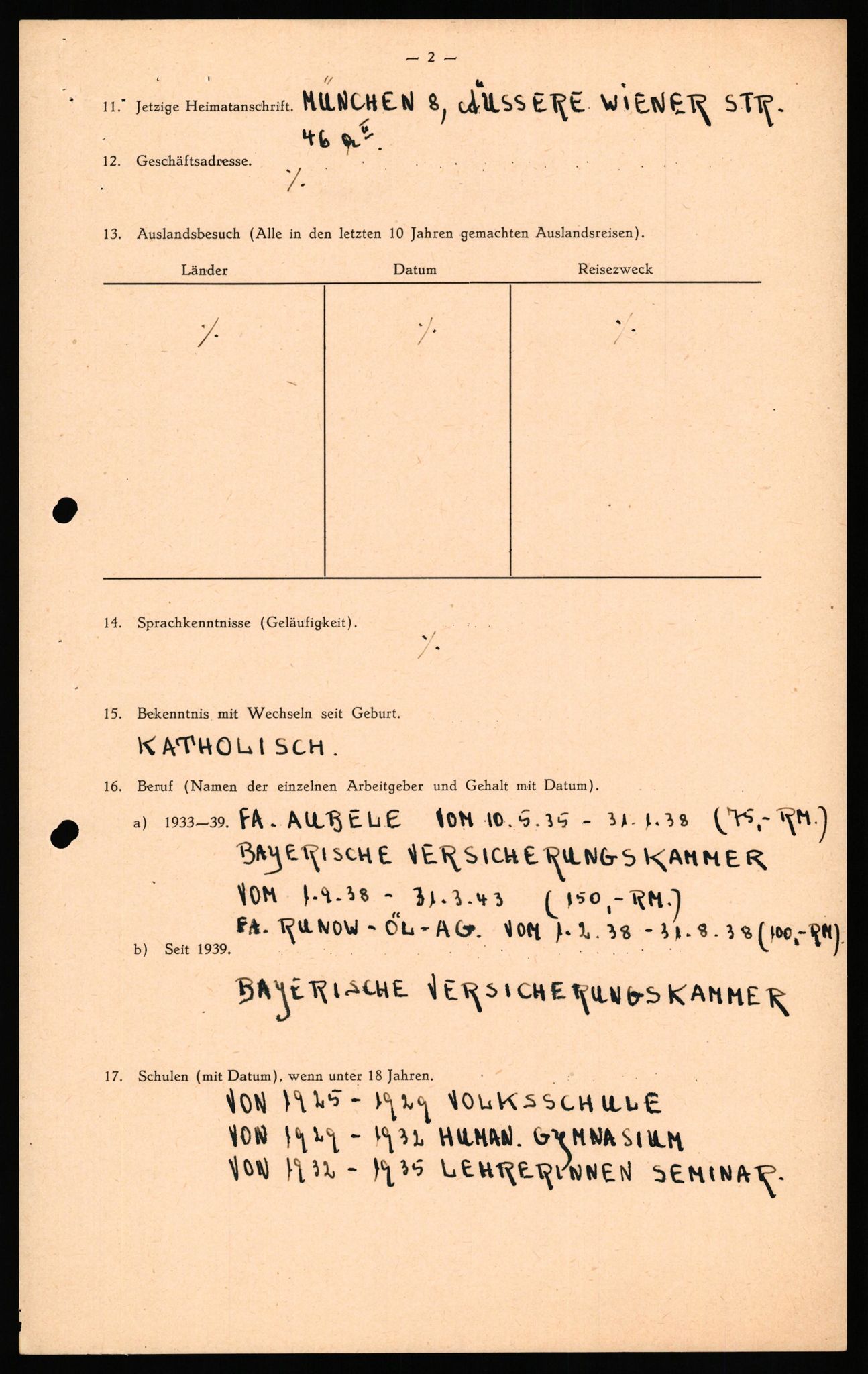 Forsvaret, Forsvarets overkommando II, AV/RA-RAFA-3915/D/Db/L0037: CI Questionaires. Tyske okkupasjonsstyrker i Norge. Tyskere., 1945-1946, p. 527