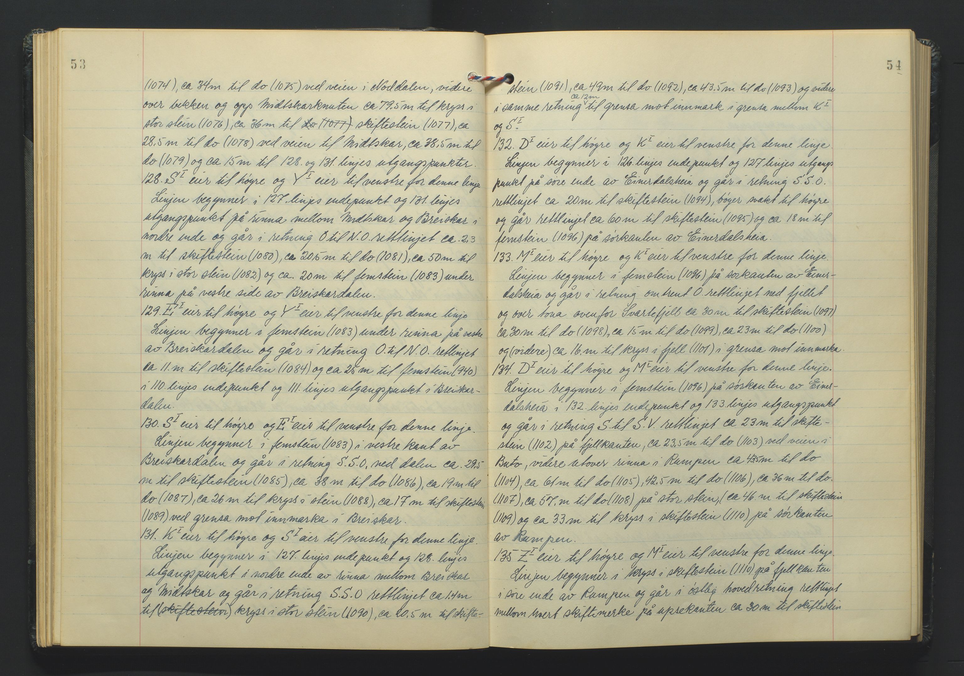 Lista jordskifterett, AV/SAK-1541-0005/F/Fa/L0003: Jordskifterettsbok Flekkefjord domssokn, med gårdsregister nr 9, 1956-1963, p. 53-54