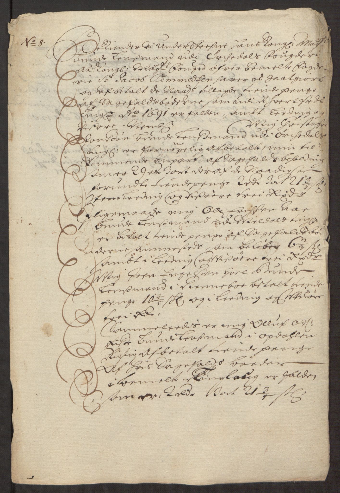 Rentekammeret inntil 1814, Reviderte regnskaper, Fogderegnskap, RA/EA-4092/R58/L3937: Fogderegnskap Orkdal, 1691-1692, p. 161