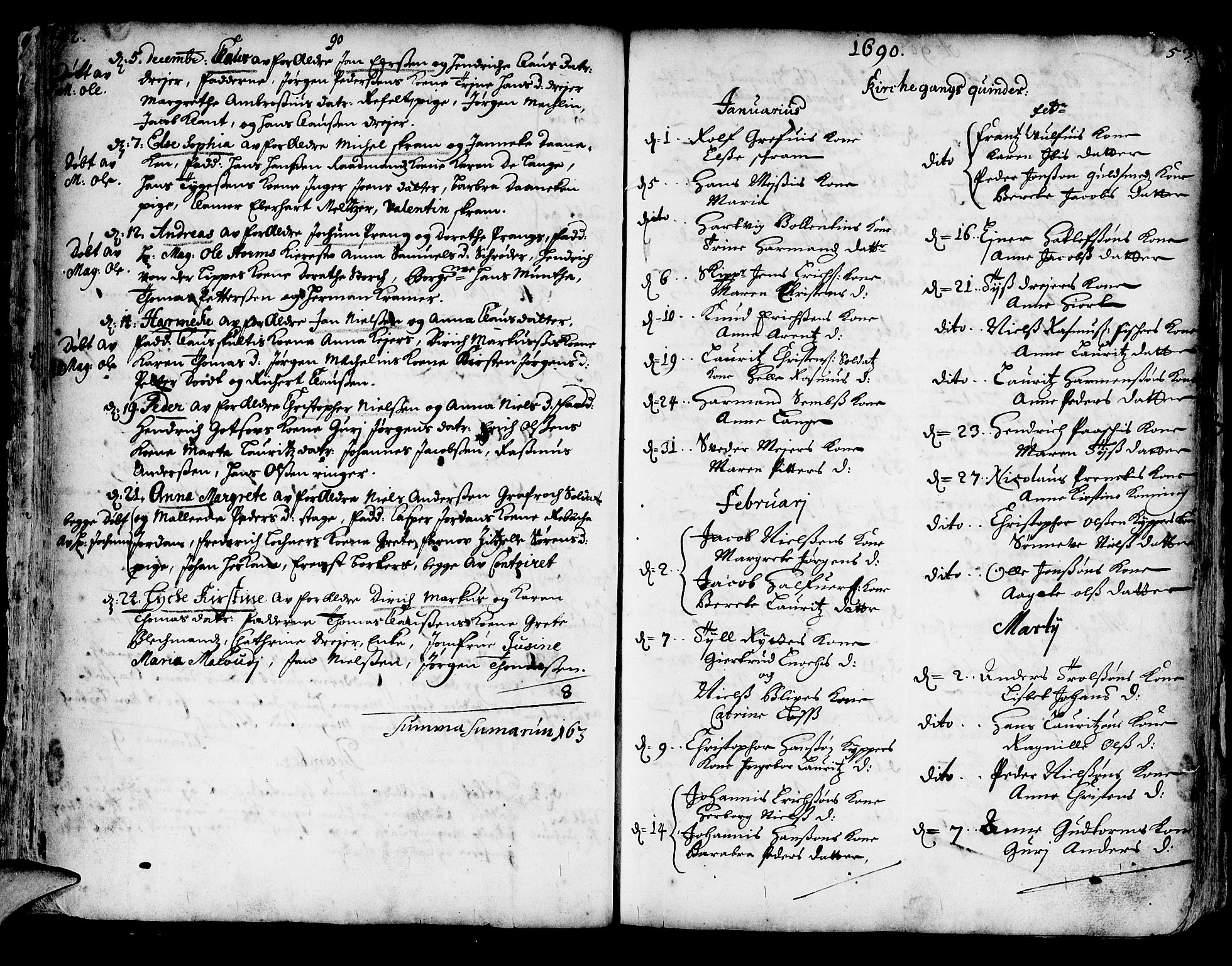 Korskirken sokneprestembete, AV/SAB-A-76101/H/Haa/L0002: Parish register (official) no. A 2, 1688-1697, p. 52-53