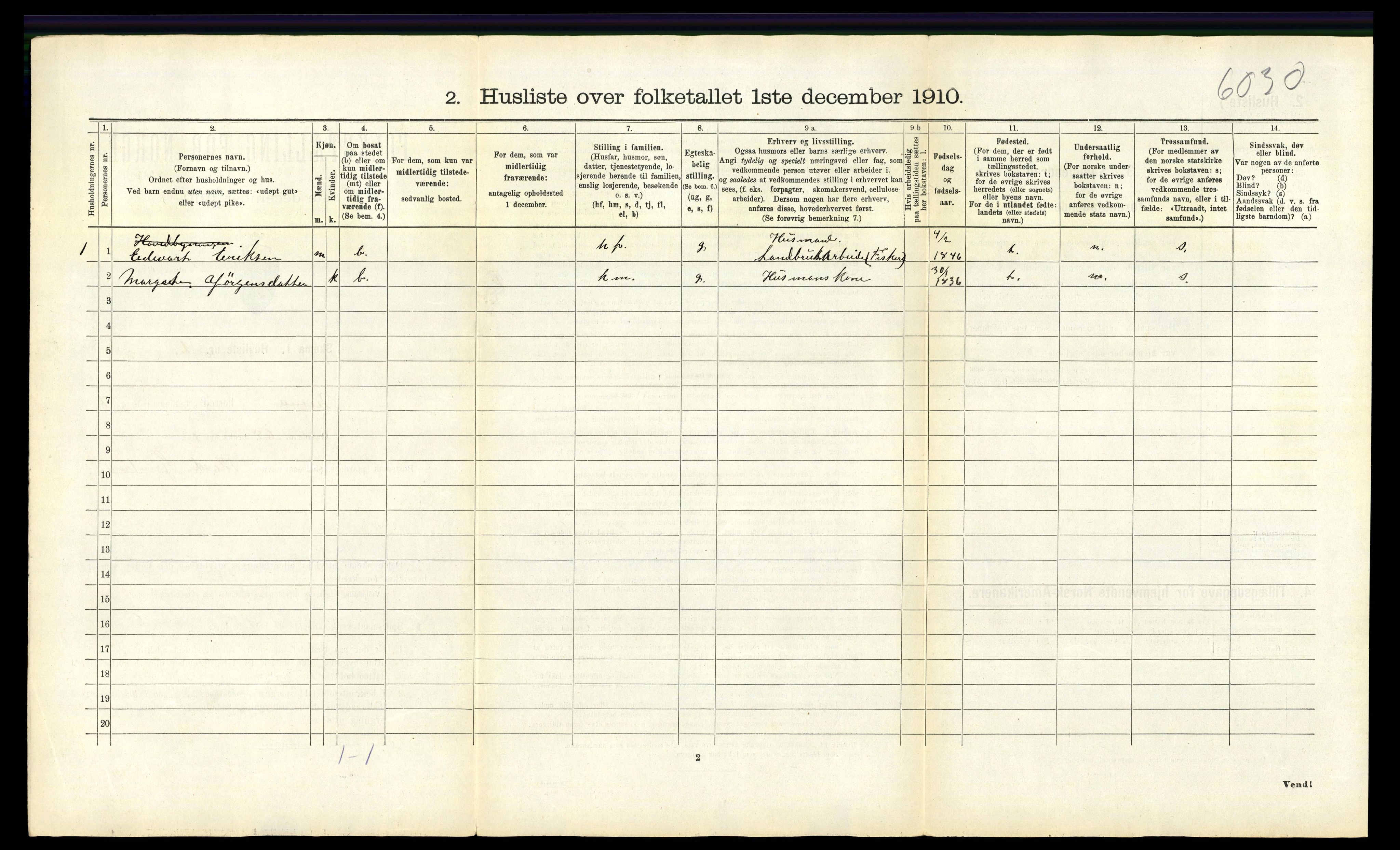 RA, 1910 census for Nesna, 1910, p. 717