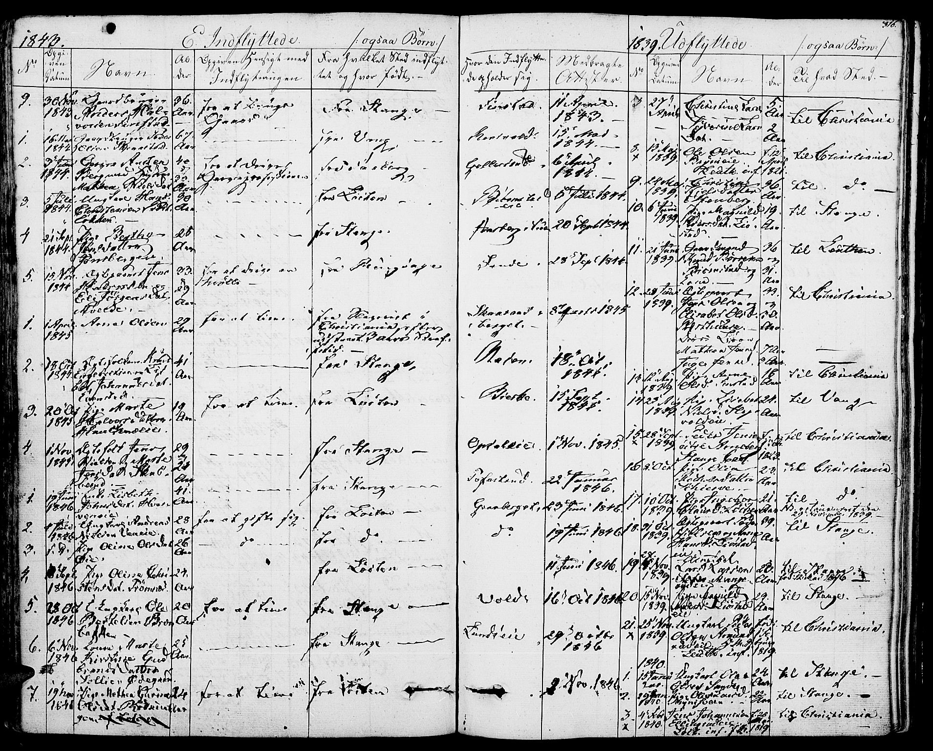 Romedal prestekontor, SAH/PREST-004/K/L0003: Parish register (official) no. 3, 1829-1846, p. 316