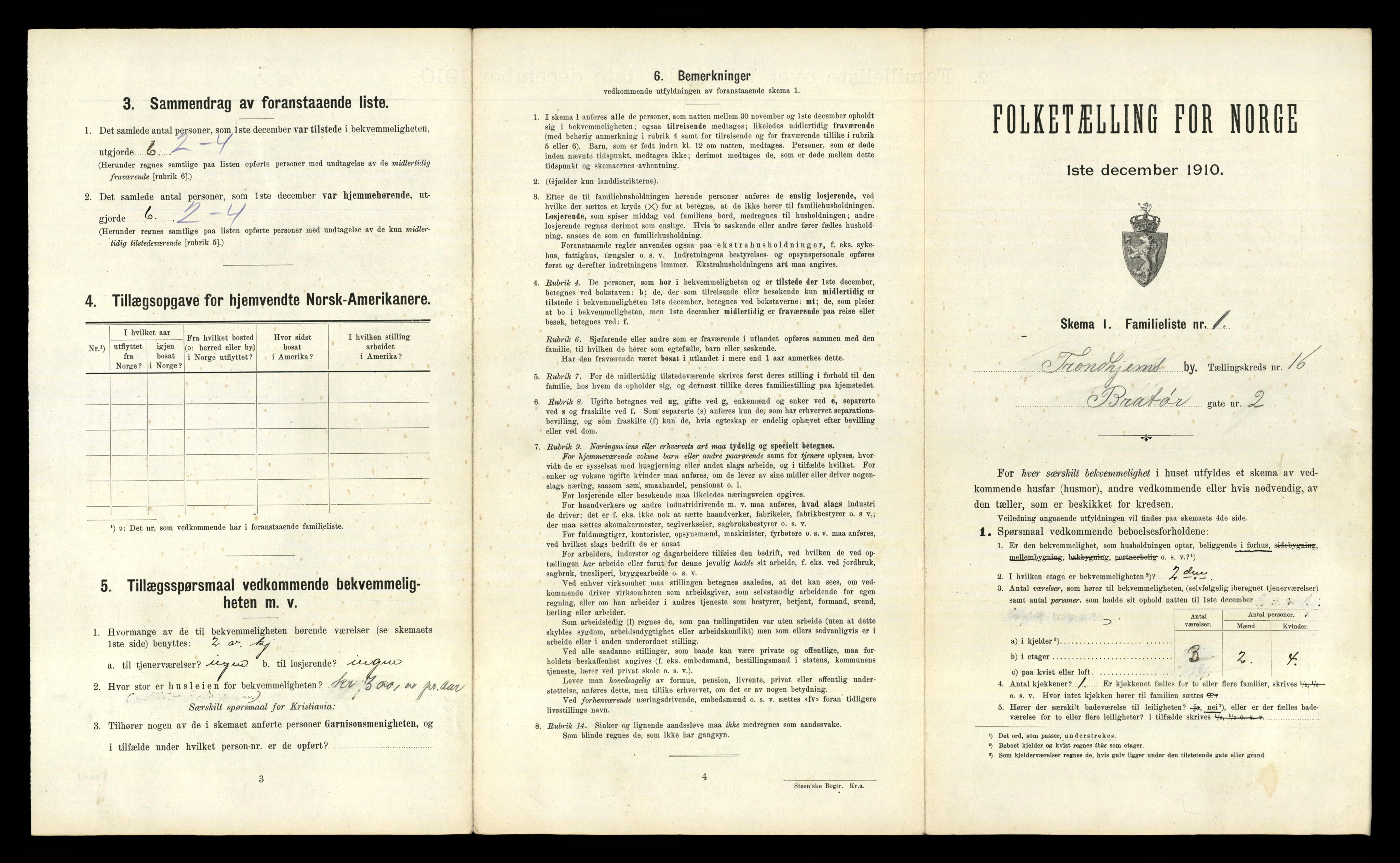 RA, 1910 census for Trondheim, 1910, p. 5889