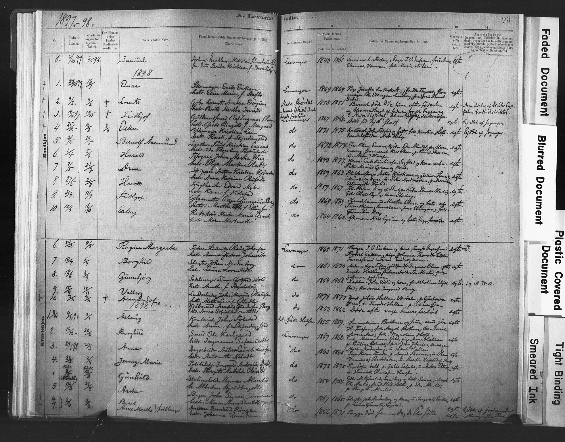 Ministerialprotokoller, klokkerbøker og fødselsregistre - Nord-Trøndelag, SAT/A-1458/720/L0189: Parish register (official) no. 720A05, 1880-1911, p. 23