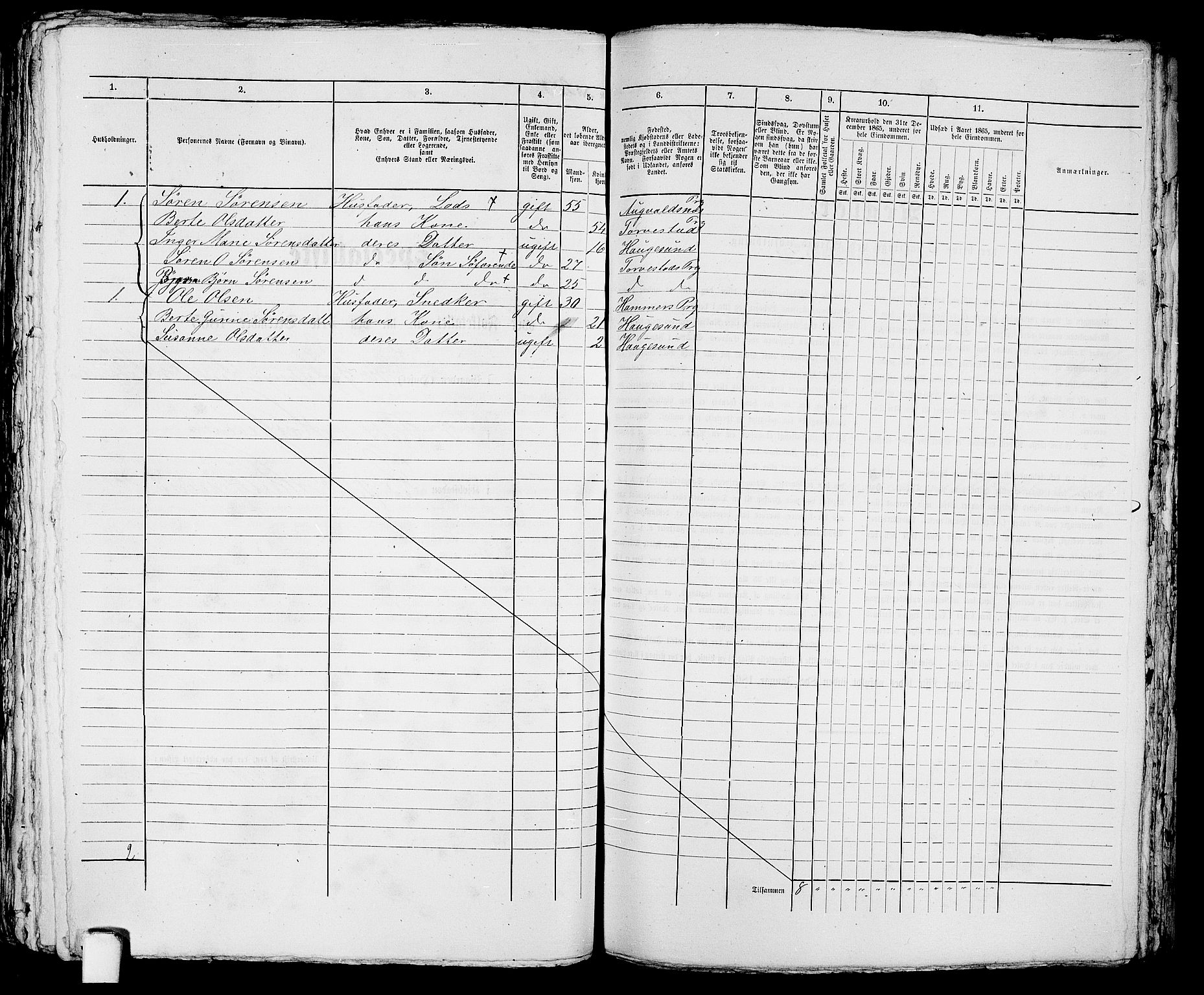 RA, 1865 census for Torvastad/Haugesund, 1865, p. 419