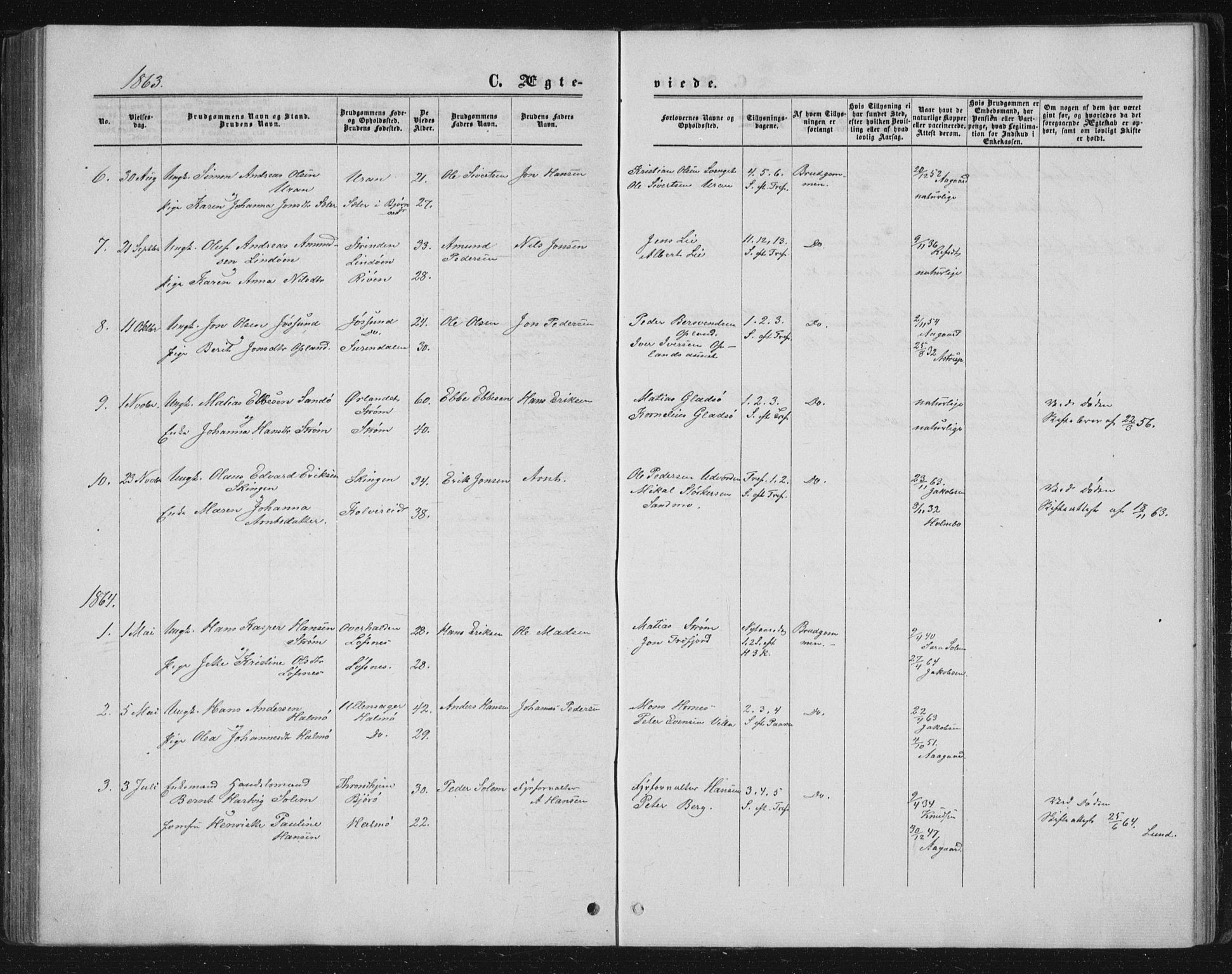 Ministerialprotokoller, klokkerbøker og fødselsregistre - Nord-Trøndelag, SAT/A-1458/771/L0595: Parish register (official) no. 771A02, 1840-1869