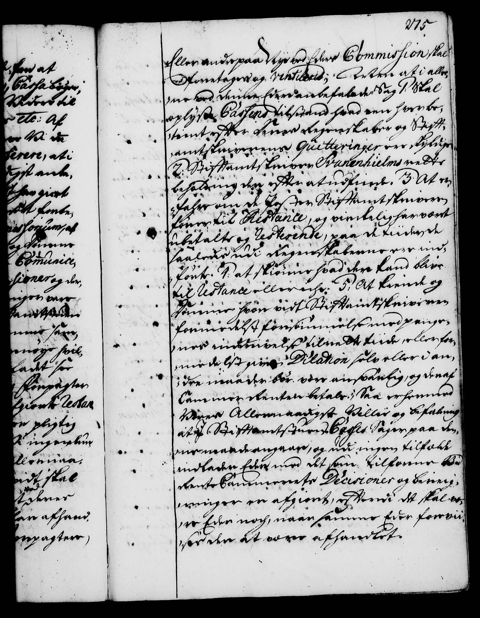 Rentekammeret, Kammerkanselliet, RA/EA-3111/G/Gg/Gga/L0002: Norsk ekspedisjonsprotokoll med register (merket RK 53.2), 1723-1727, p. 275