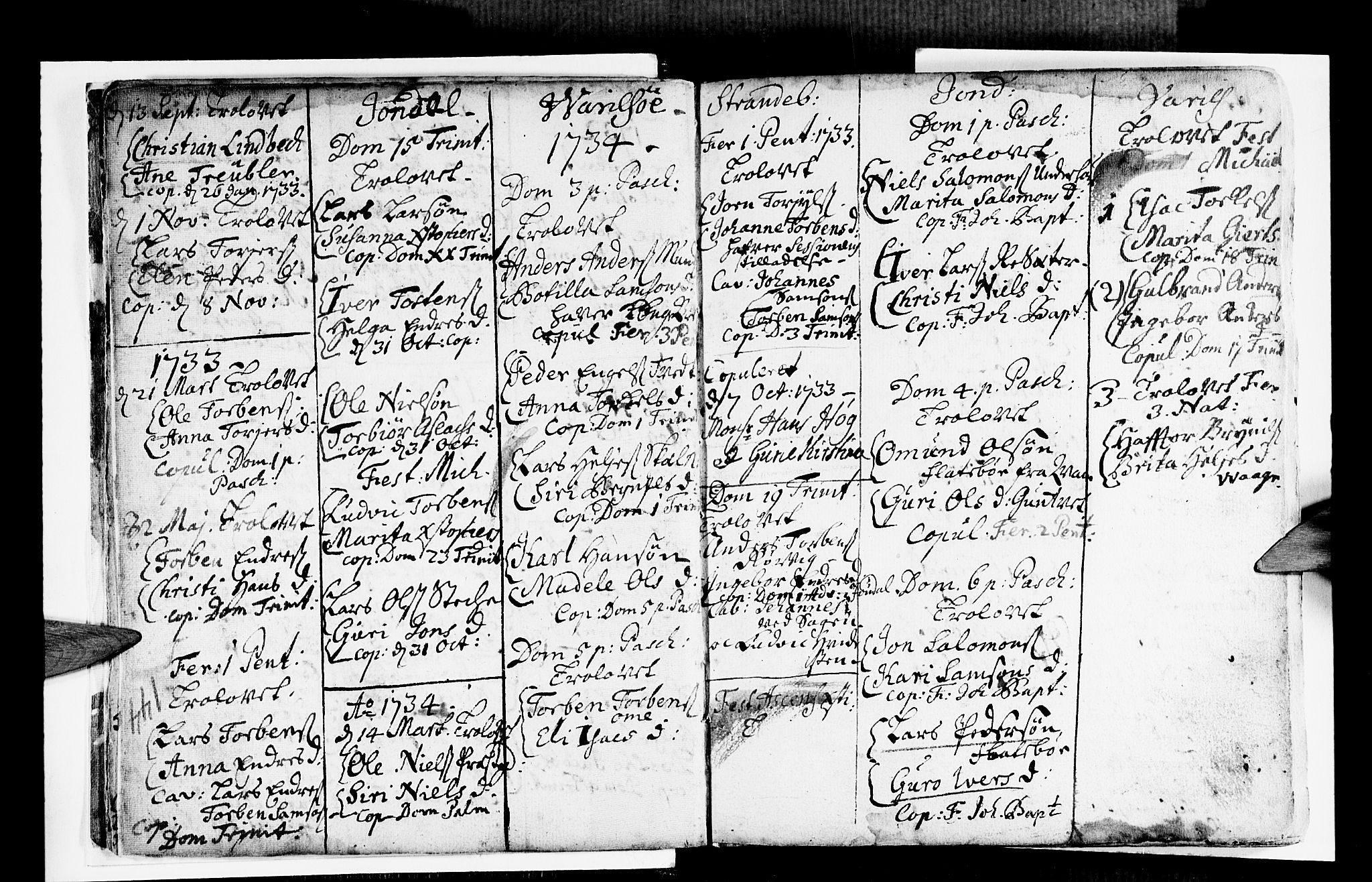 Strandebarm sokneprestembete, SAB/A-78401/H/Haa: Parish register (official) no. A 2 /1, 1727-1750, p. 144