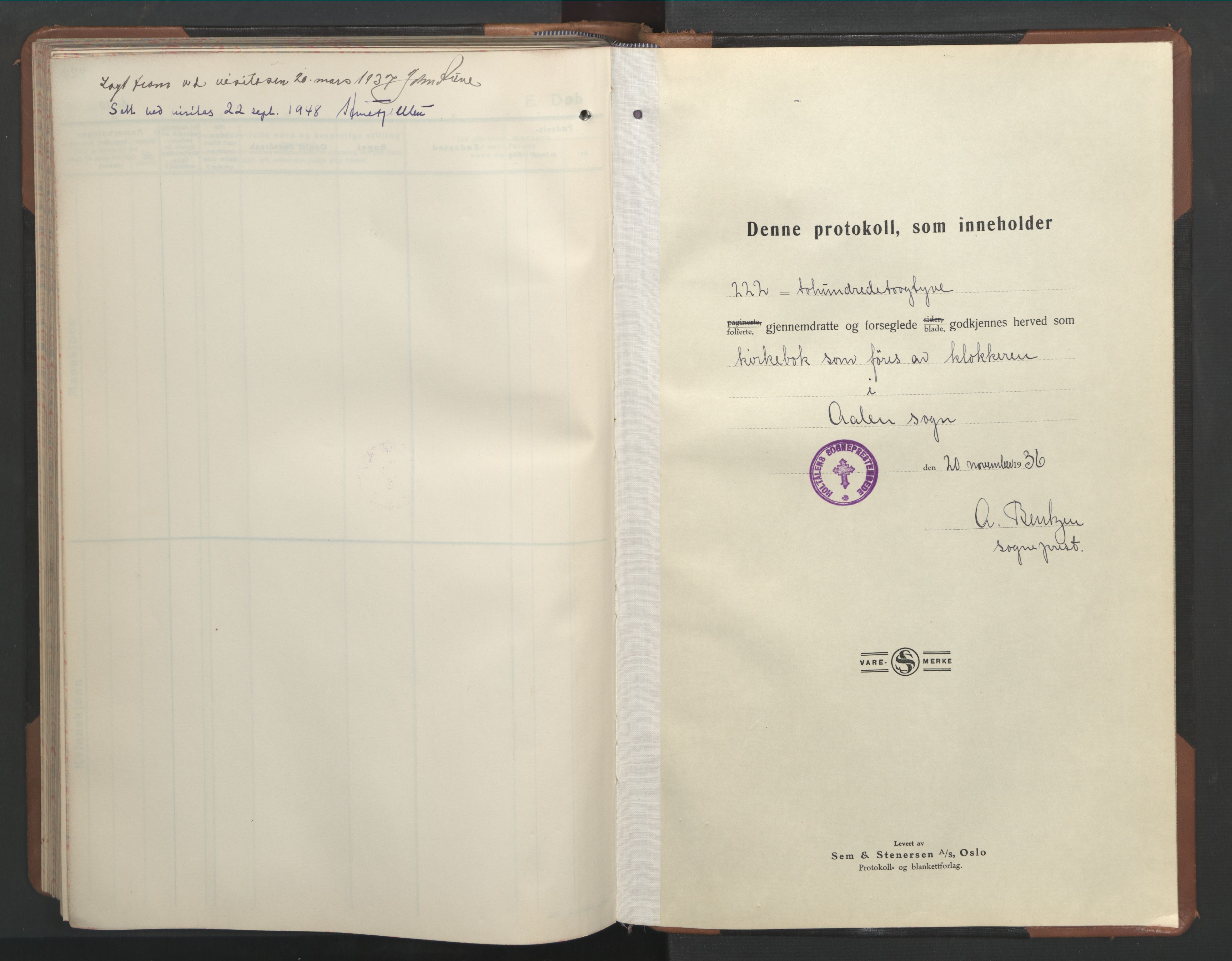 Ministerialprotokoller, klokkerbøker og fødselsregistre - Sør-Trøndelag, SAT/A-1456/686/L0986: Parish register (copy) no. 686C02, 1933-1950