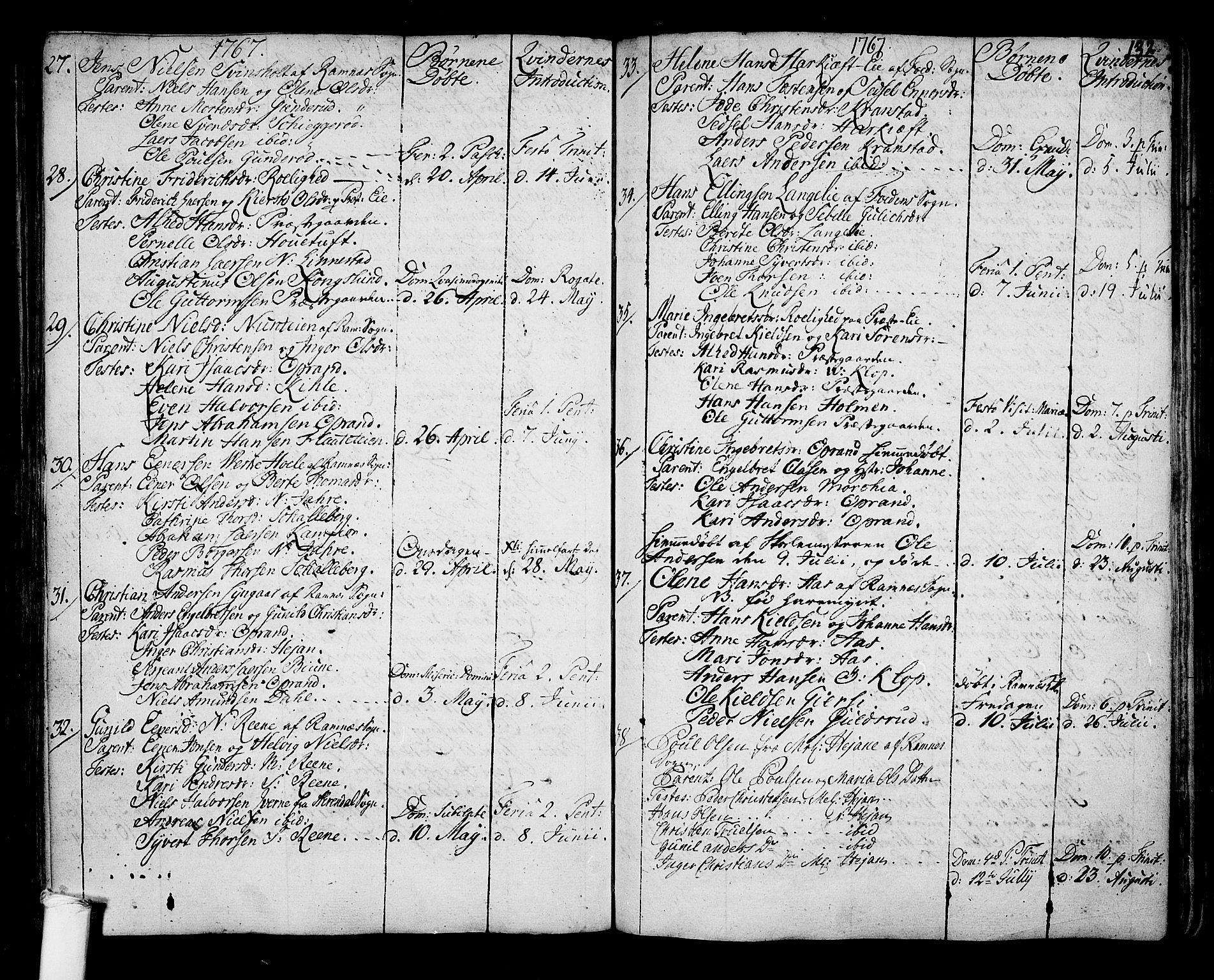Ramnes kirkebøker, SAKO/A-314/F/Fa/L0001: Parish register (official) no. I 1, 1732-1774, p. 132