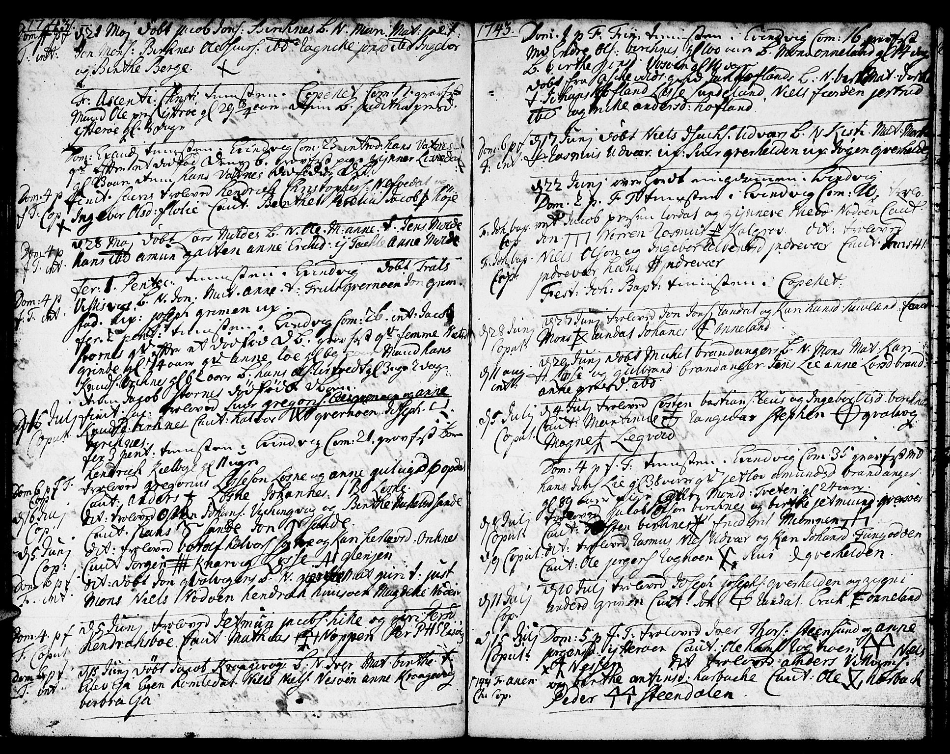 Gulen sokneprestembete, SAB/A-80201/H/Haa/Haaa/L0011: Parish register (official) no. A 11, 1736-1749, p. 41