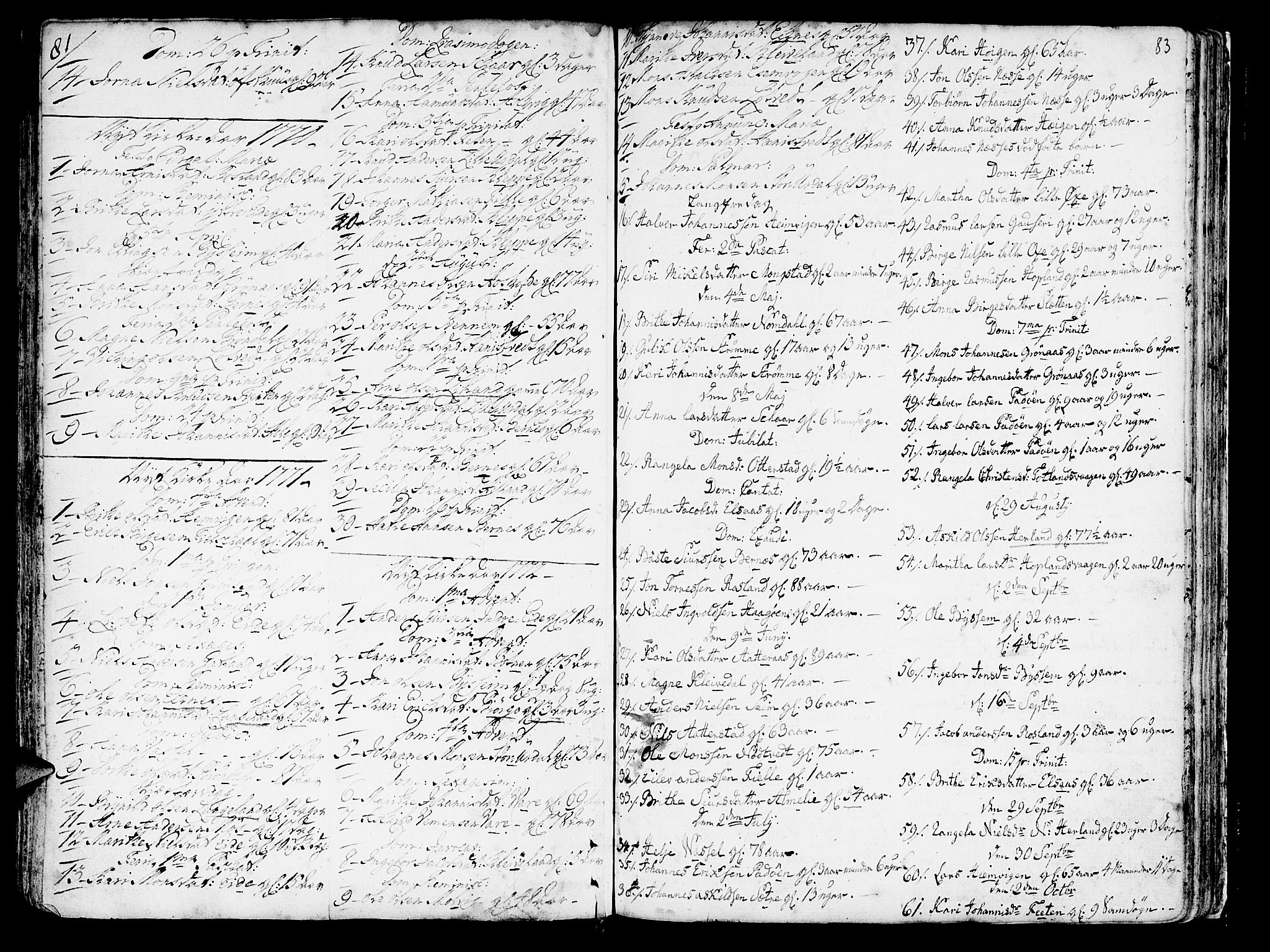 Hosanger sokneprestembete, SAB/A-75801/H/Haa: Parish register (official) no. A 2 /1, 1766-1793, p. 83