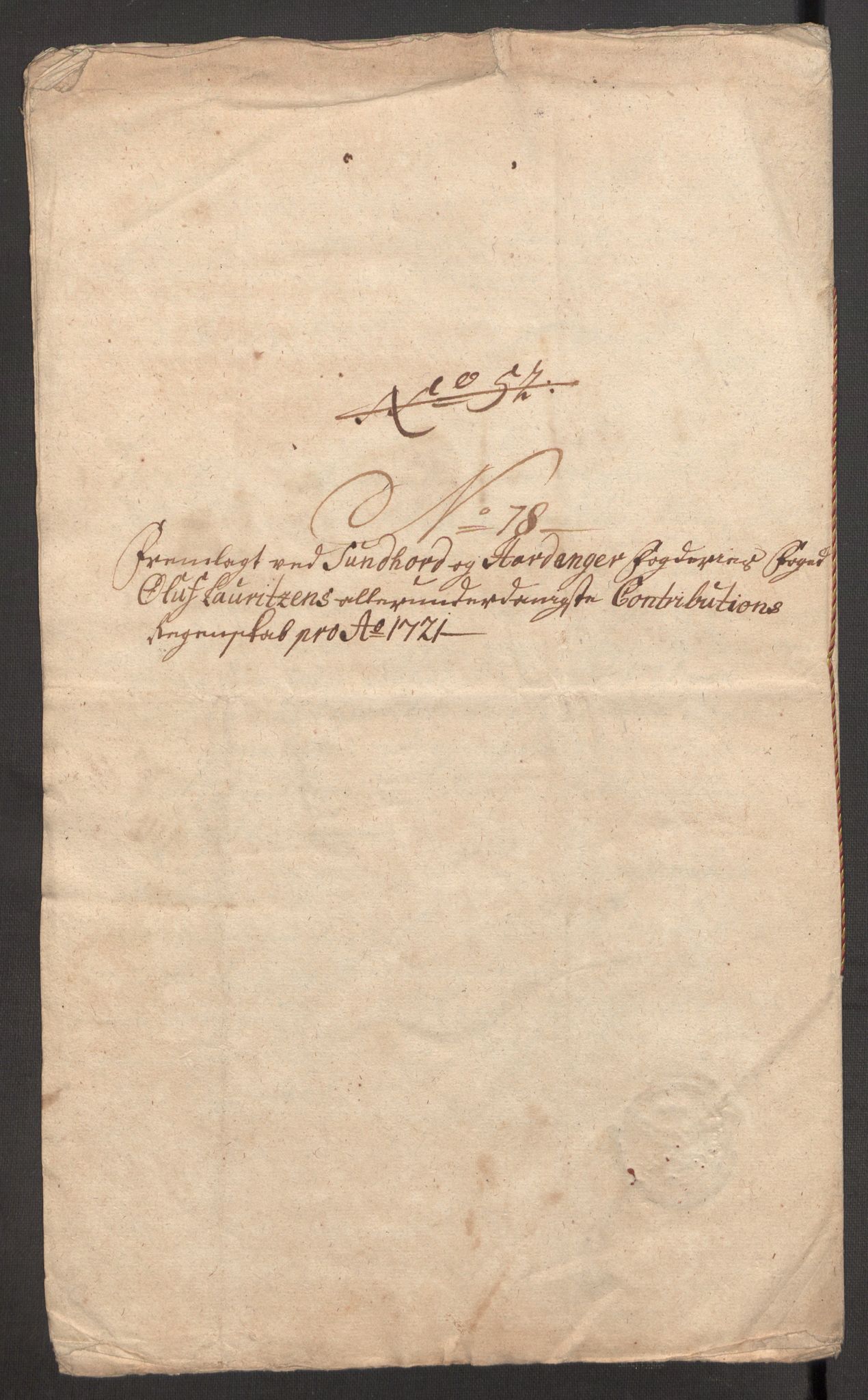 Rentekammeret inntil 1814, Reviderte regnskaper, Fogderegnskap, AV/RA-EA-4092/R48/L3000: Fogderegnskap Sunnhordland og Hardanger, 1721, p. 436