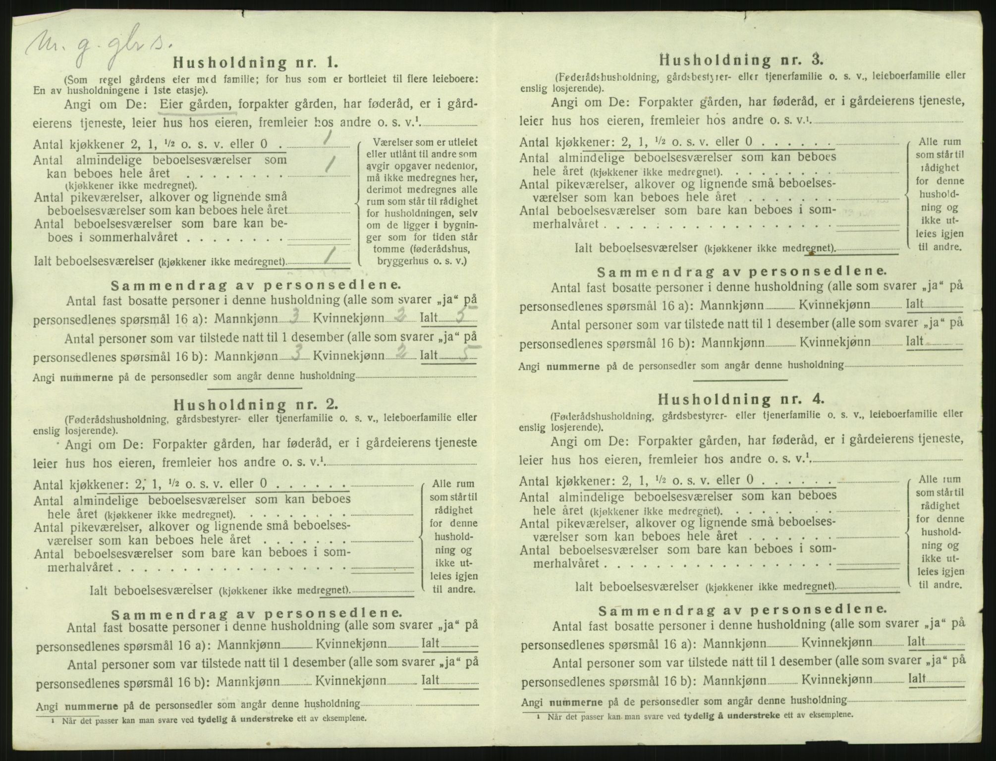 SAH, 1920 census for Torpa, 1920, p. 932