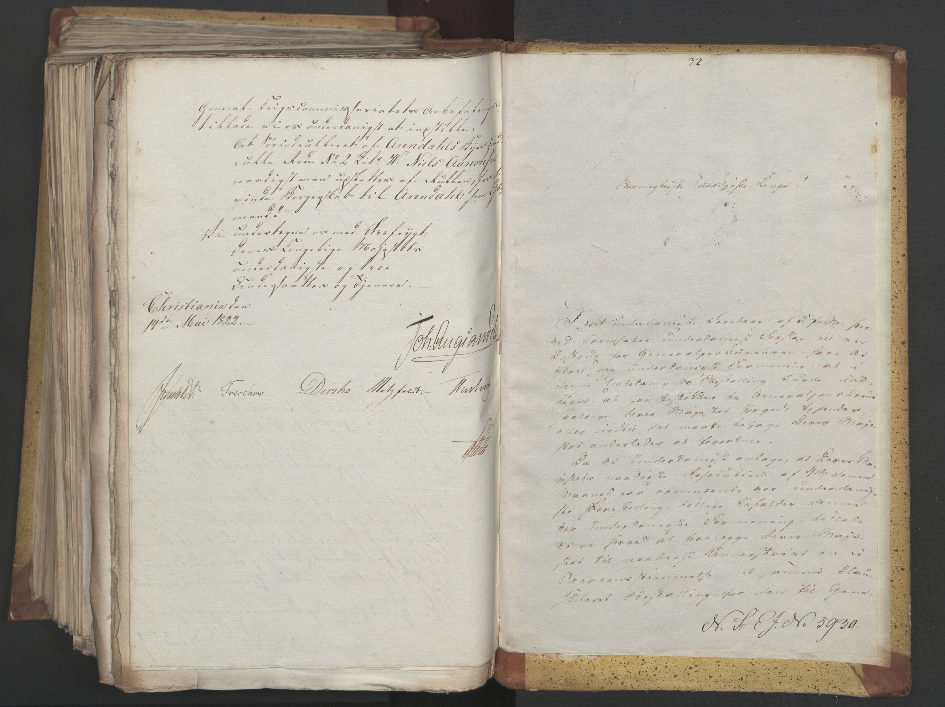 Statsrådsavdelingen i Stockholm, AV/RA-S-1003/D/Da/L0030: Regjeringsinnstillinger nr. 5800-5931, 1822, p. 478