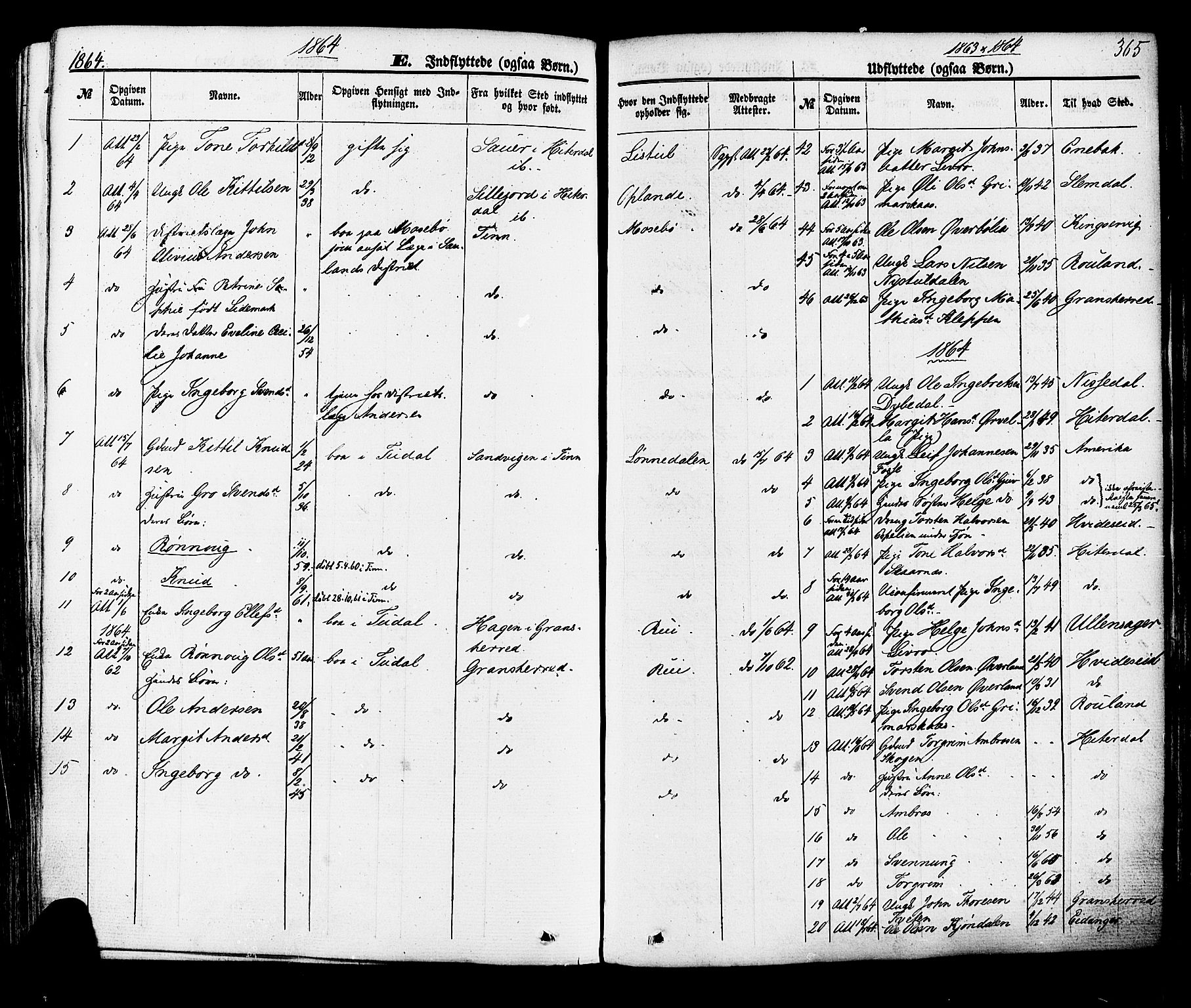 Hjartdal kirkebøker, SAKO/A-270/F/Fa/L0009: Parish register (official) no. I 9, 1860-1879, p. 365