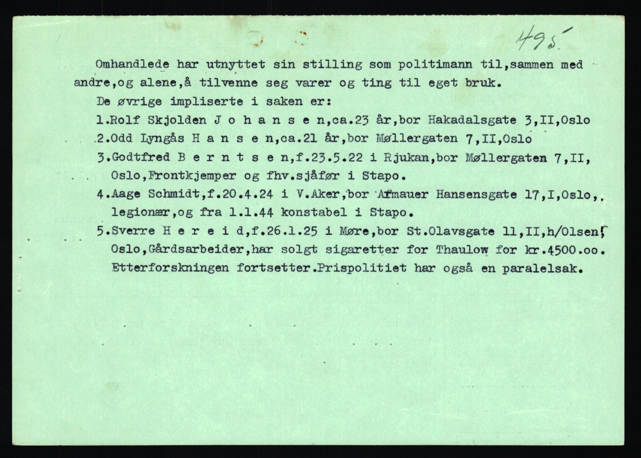 Statspolitiet - Hovedkontoret / Osloavdelingen, AV/RA-S-1329/C/Ca/L0015: Svea - Tøsse, 1943-1945, p. 2327