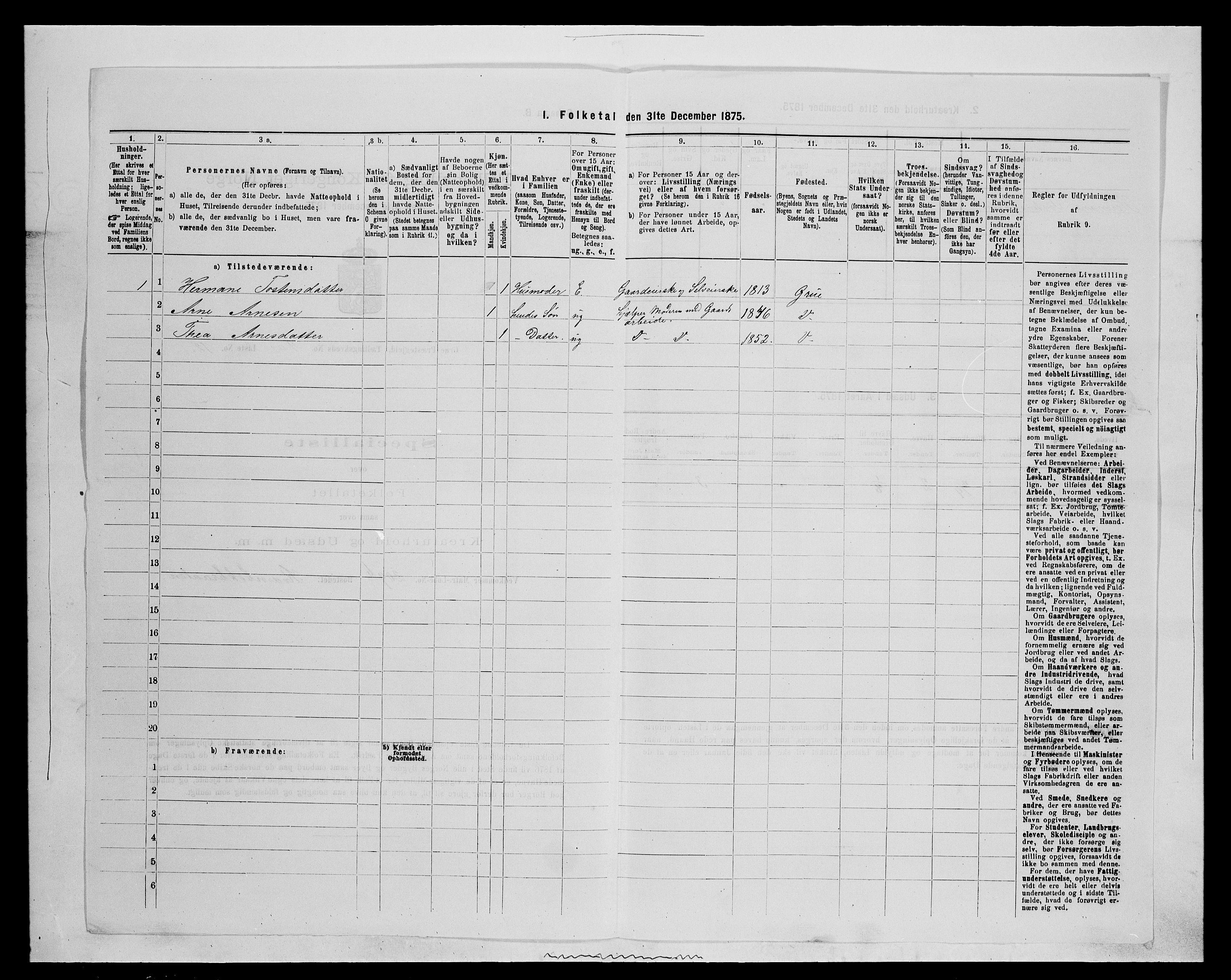 SAH, 1875 census for 0423P Grue, 1875, p. 1716