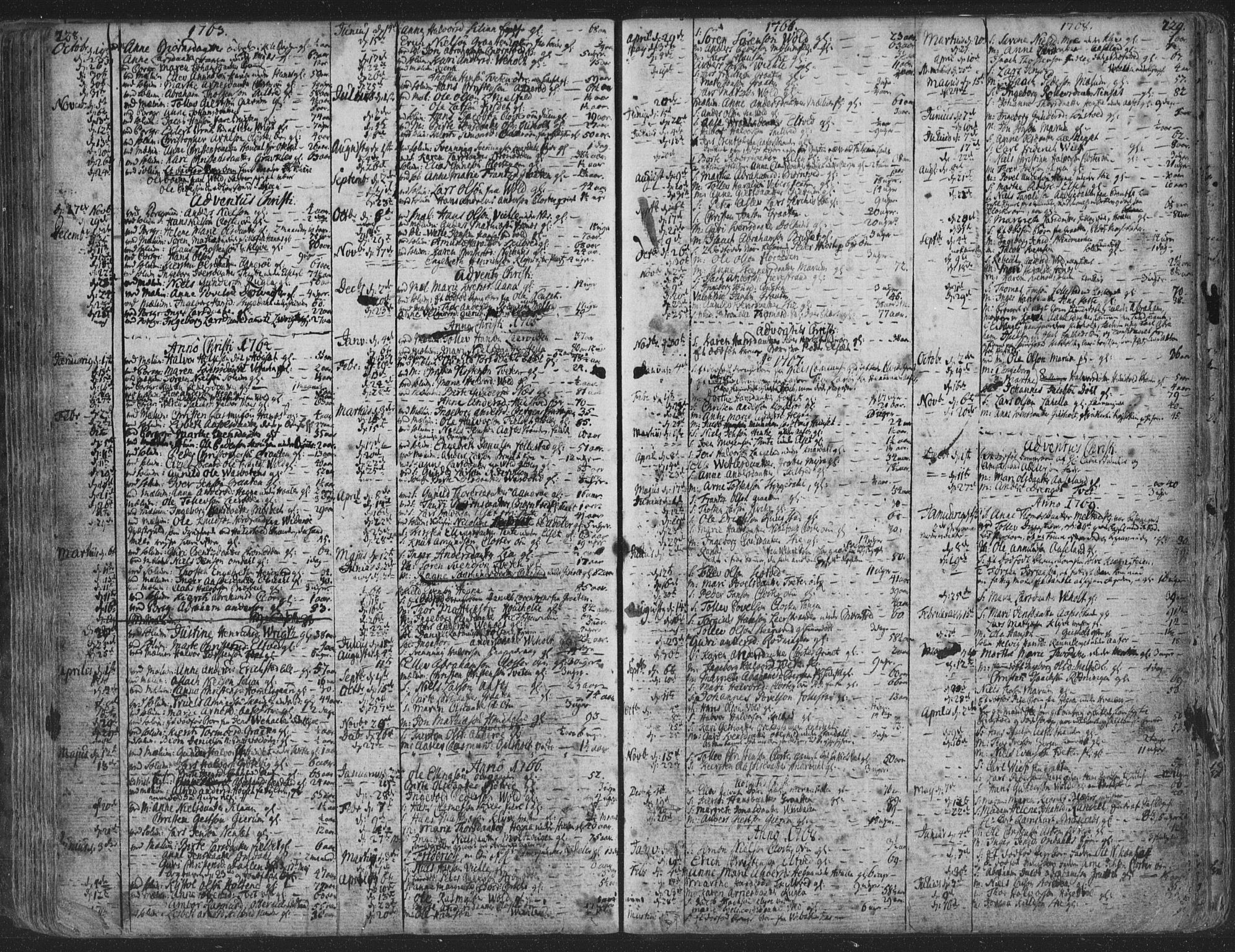 Solum kirkebøker, SAKO/A-306/F/Fa/L0003: Parish register (official) no. I 3, 1761-1814, p. 228-229