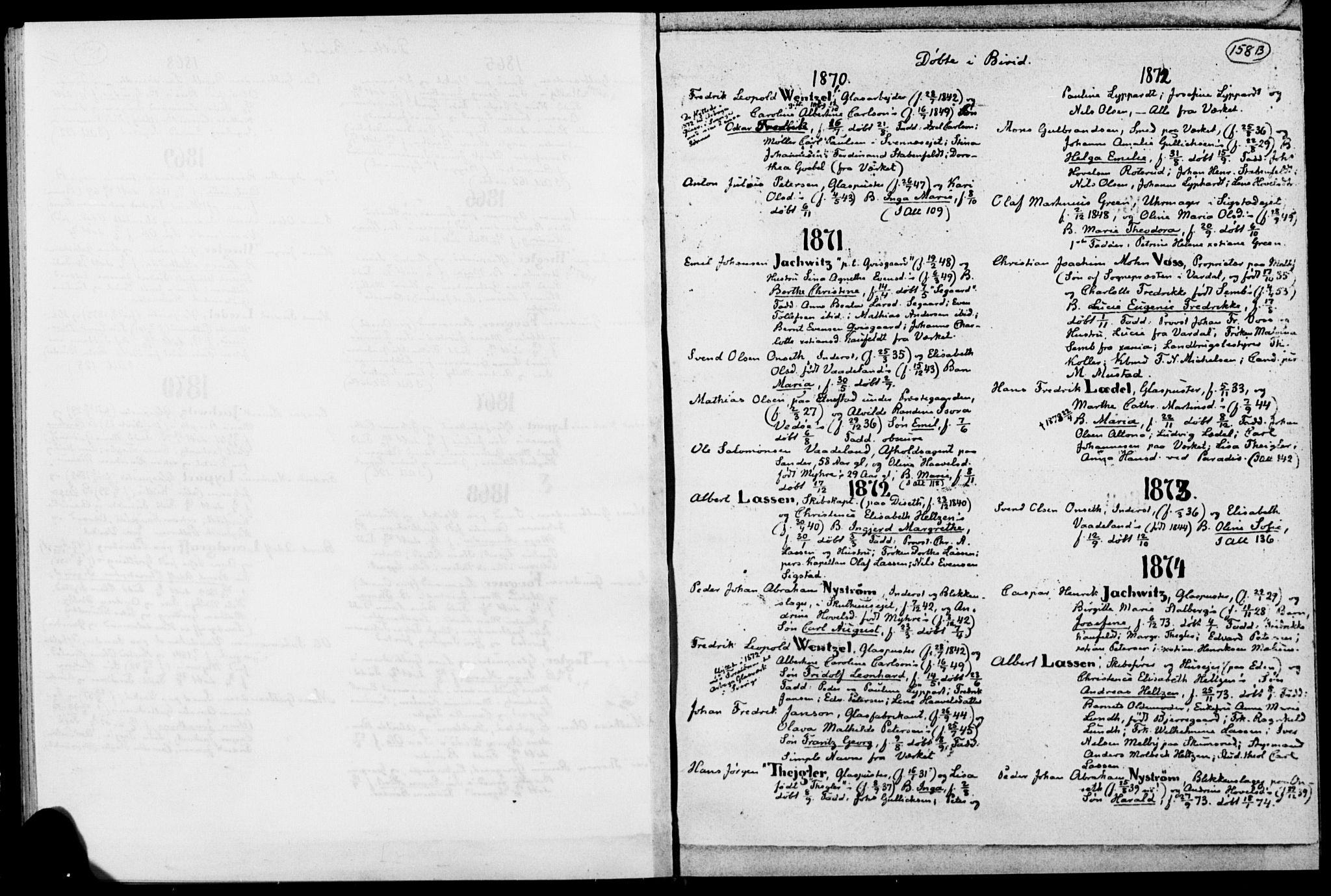 Lassens samlinger, RA/PA-0051/F/Fc: Parish register (official) no. L0081, 1730-1879, p. 158b