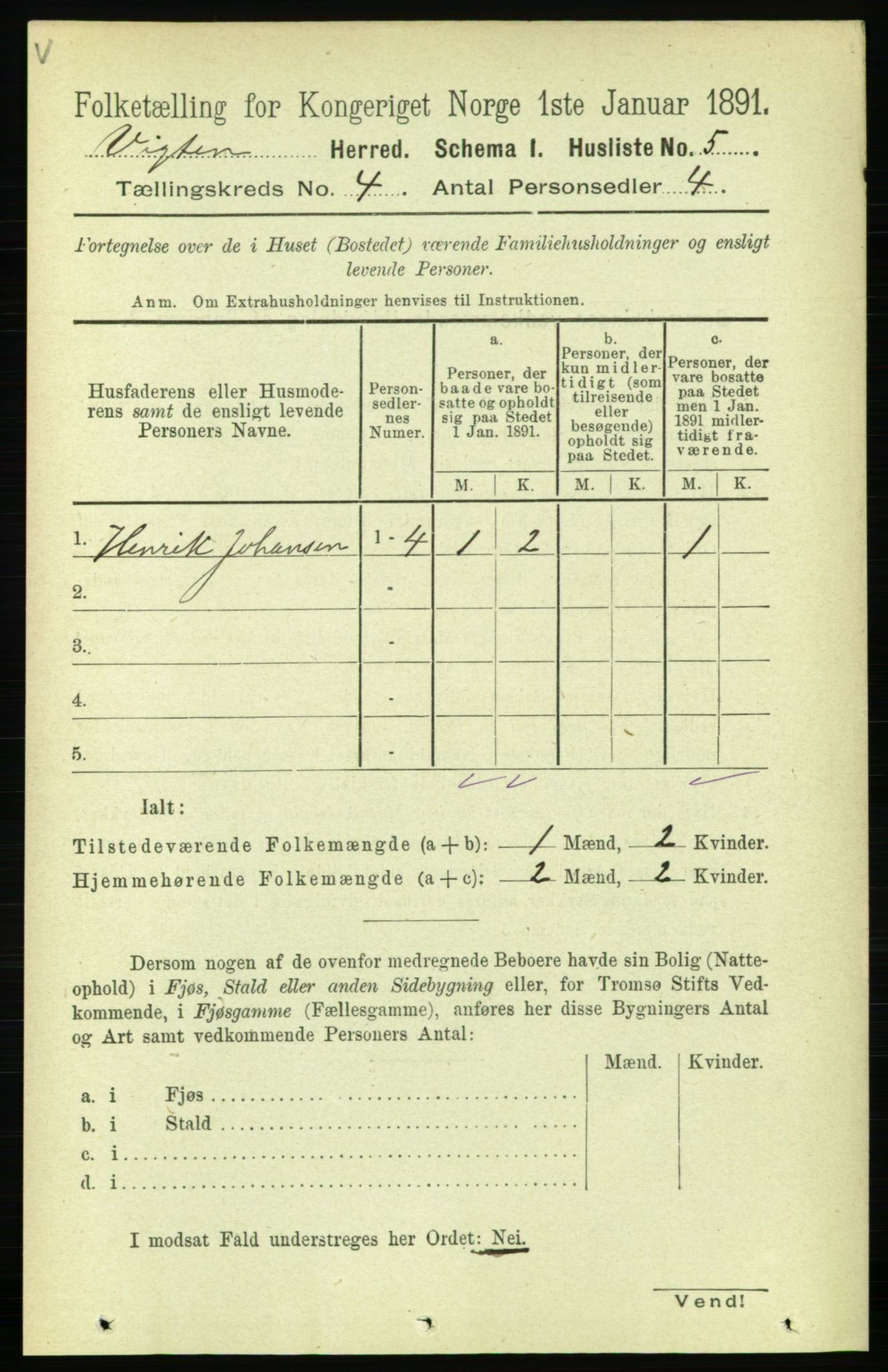 RA, 1891 census for 1750 Vikna, 1891, p. 2248