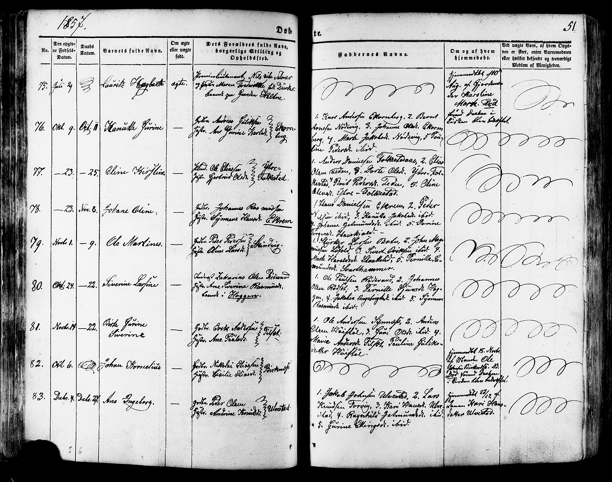 Ministerialprotokoller, klokkerbøker og fødselsregistre - Møre og Romsdal, AV/SAT-A-1454/511/L0140: Parish register (official) no. 511A07, 1851-1878, p. 51