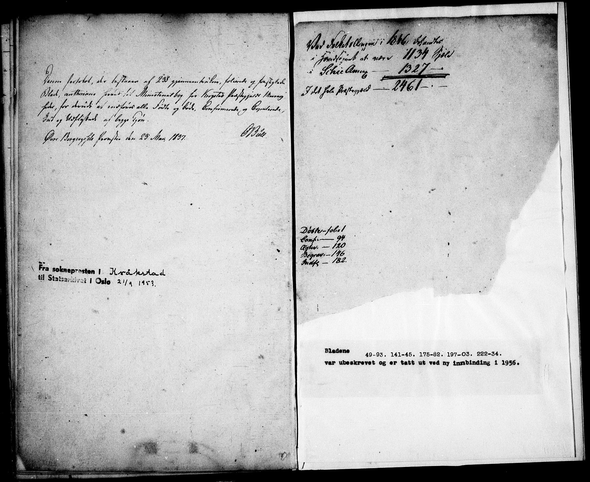 Kråkstad prestekontor Kirkebøker, SAO/A-10125a/F/Fa/L0005: Parish register (official) no. I 5, 1837-1847
