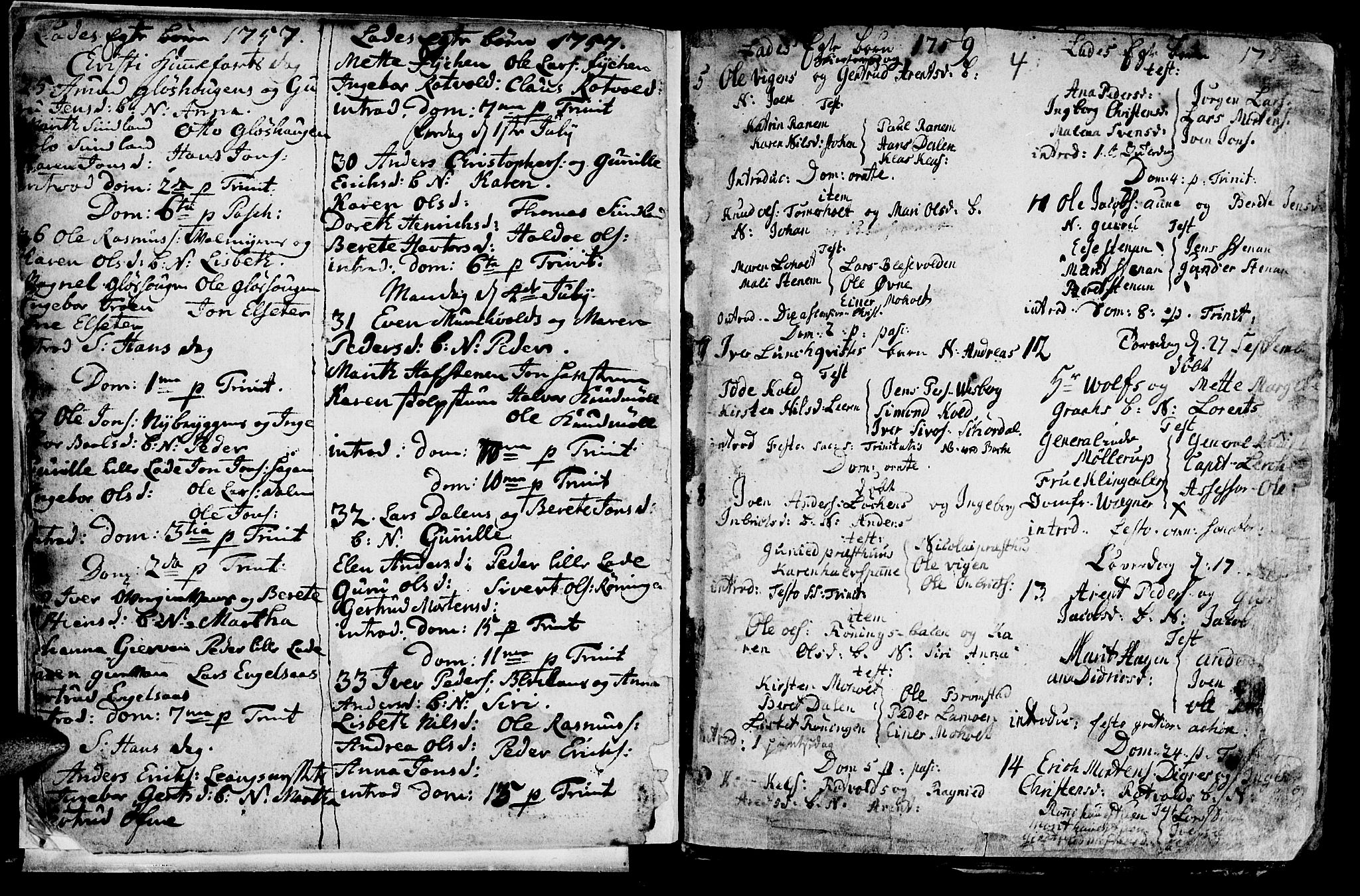 Ministerialprotokoller, klokkerbøker og fødselsregistre - Sør-Trøndelag, SAT/A-1456/606/L0305: Parish register (copy) no. 606C01, 1757-1819, p. 4