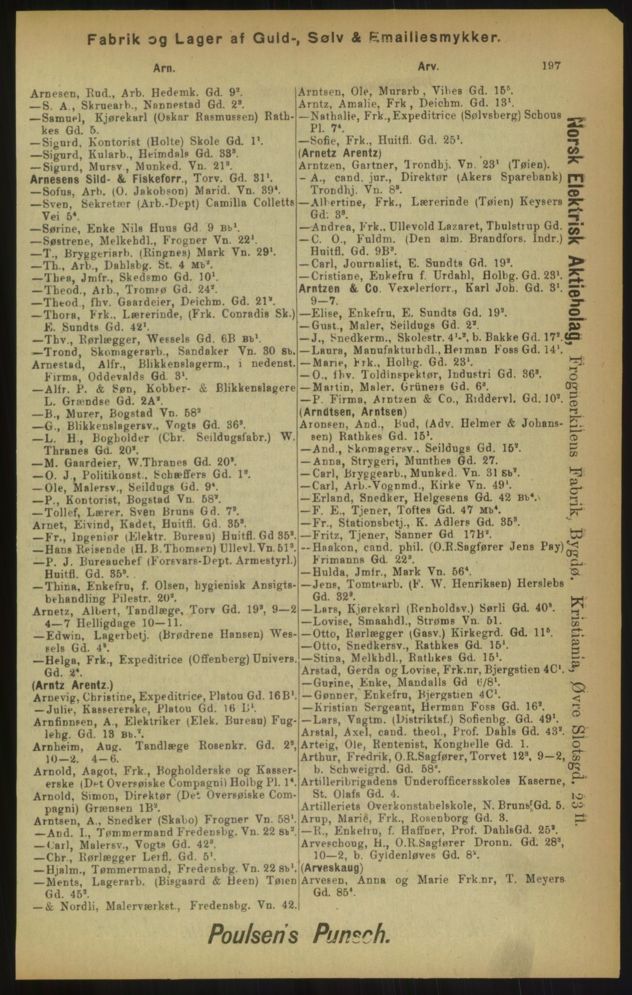 Kristiania/Oslo adressebok, PUBL/-, 1900, p. 197