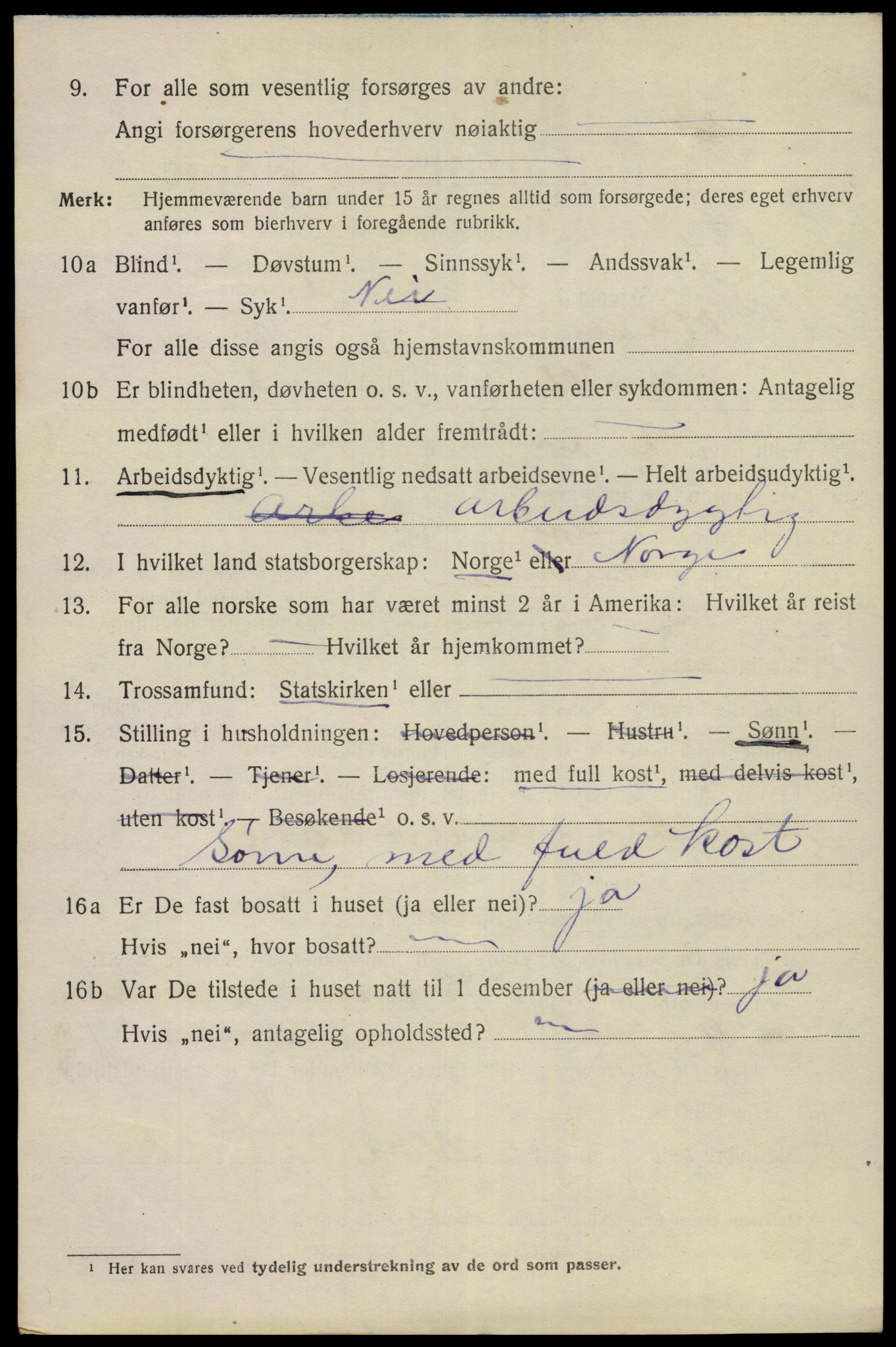 SAKO, 1920 census for Porsgrunn, 1920, p. 9414