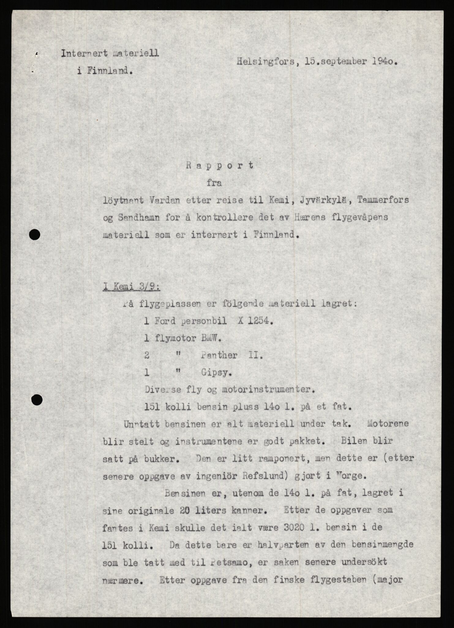 Forsvaret, Forsvarets krigshistoriske avdeling, AV/RA-RAFA-2017/Y/Ya/L0006: II-C-11-11,2 - Utenriksdepartementet.  Legasjonen i Helsingfors., 1940-1946, p. 149