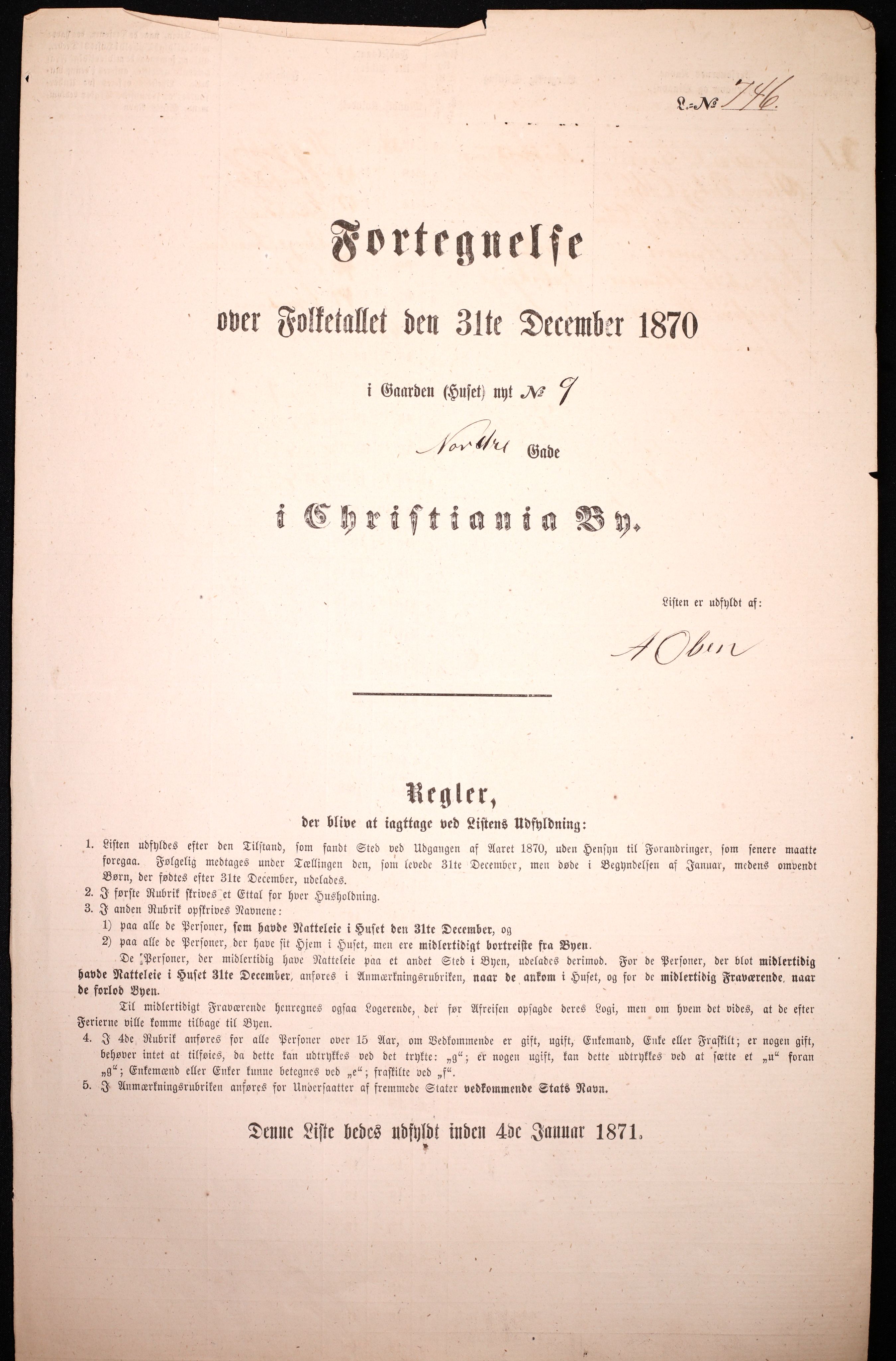 RA, 1870 census for 0301 Kristiania, 1870, p. 2650