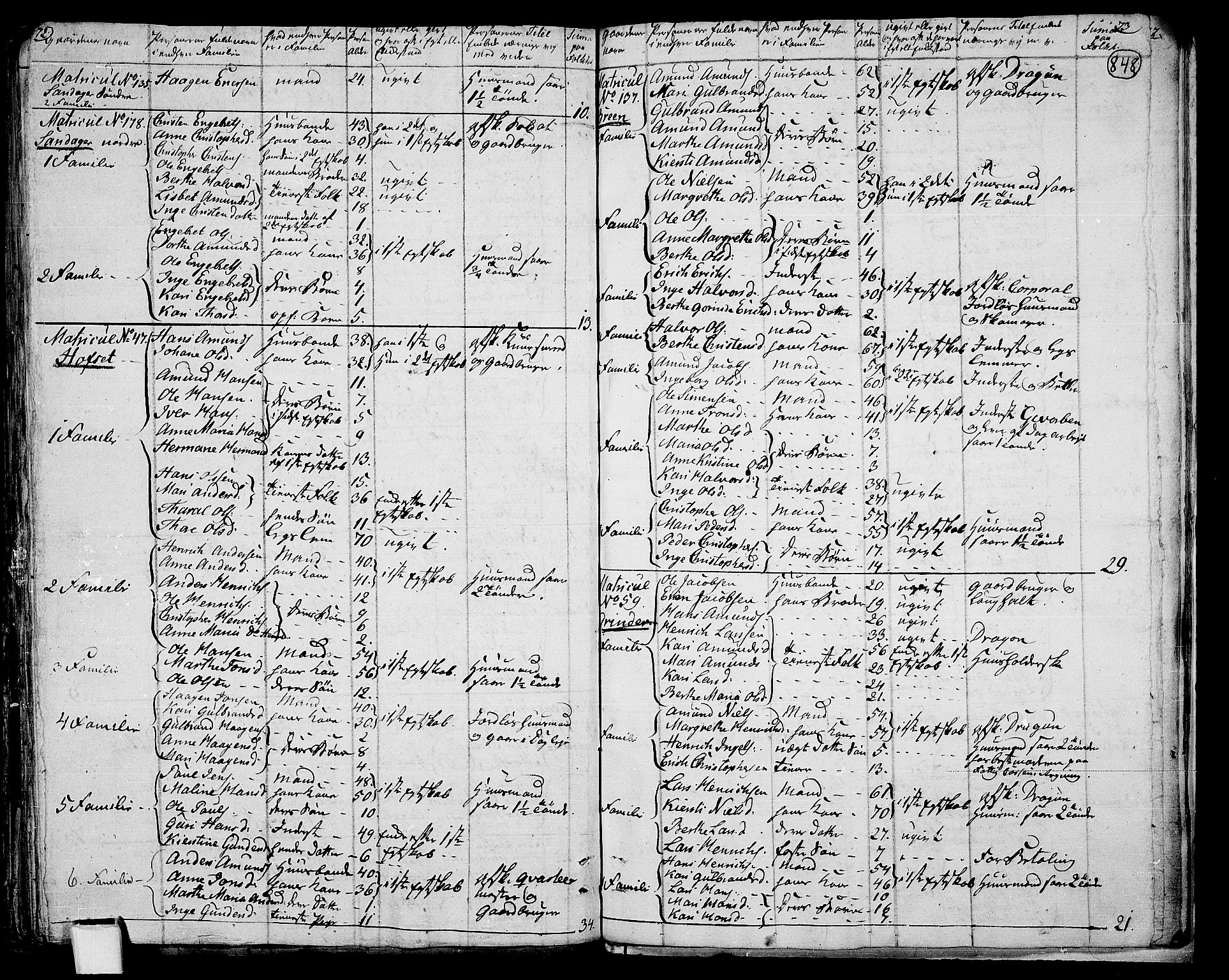 RA, 1801 census for 0236P Nes, 1801, p. 847b-848a