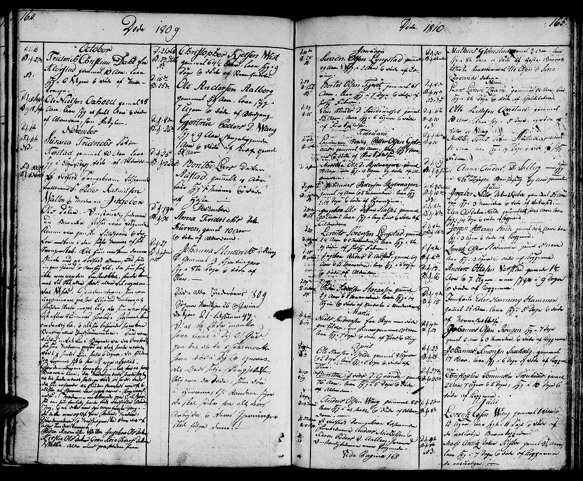 Ministerialprotokoller, klokkerbøker og fødselsregistre - Nord-Trøndelag, SAT/A-1458/730/L0274: Parish register (official) no. 730A03, 1802-1816, p. 164-165