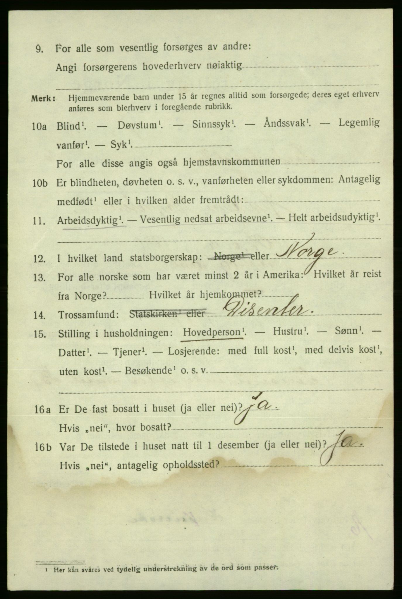 SAO, 1920 census for Fredrikshald, 1920, p. 12897
