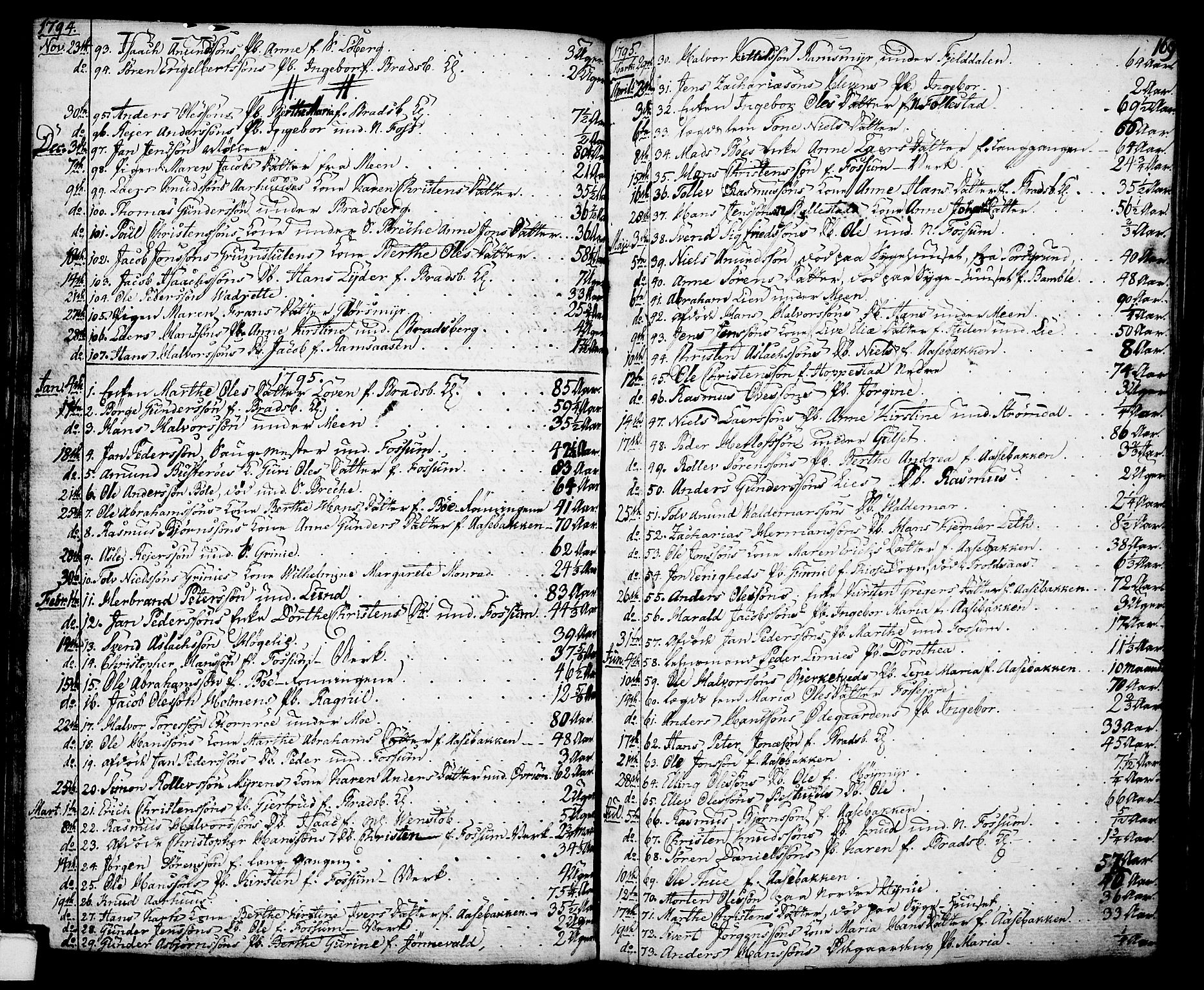 Gjerpen kirkebøker, SAKO/A-265/F/Fa/L0002: Parish register (official) no. I 2, 1747-1795, p. 169