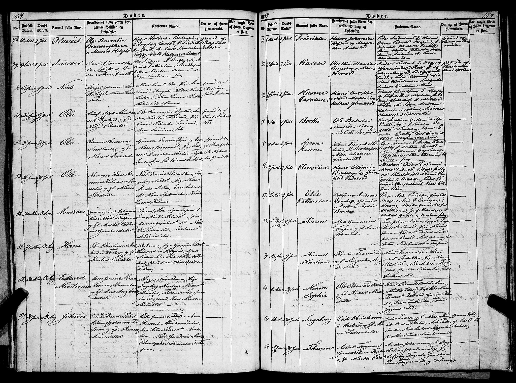 Gjerpen kirkebøker, AV/SAKO-A-265/F/Fa/L0007a: Parish register (official) no. I 7A, 1834-1857, p. 152