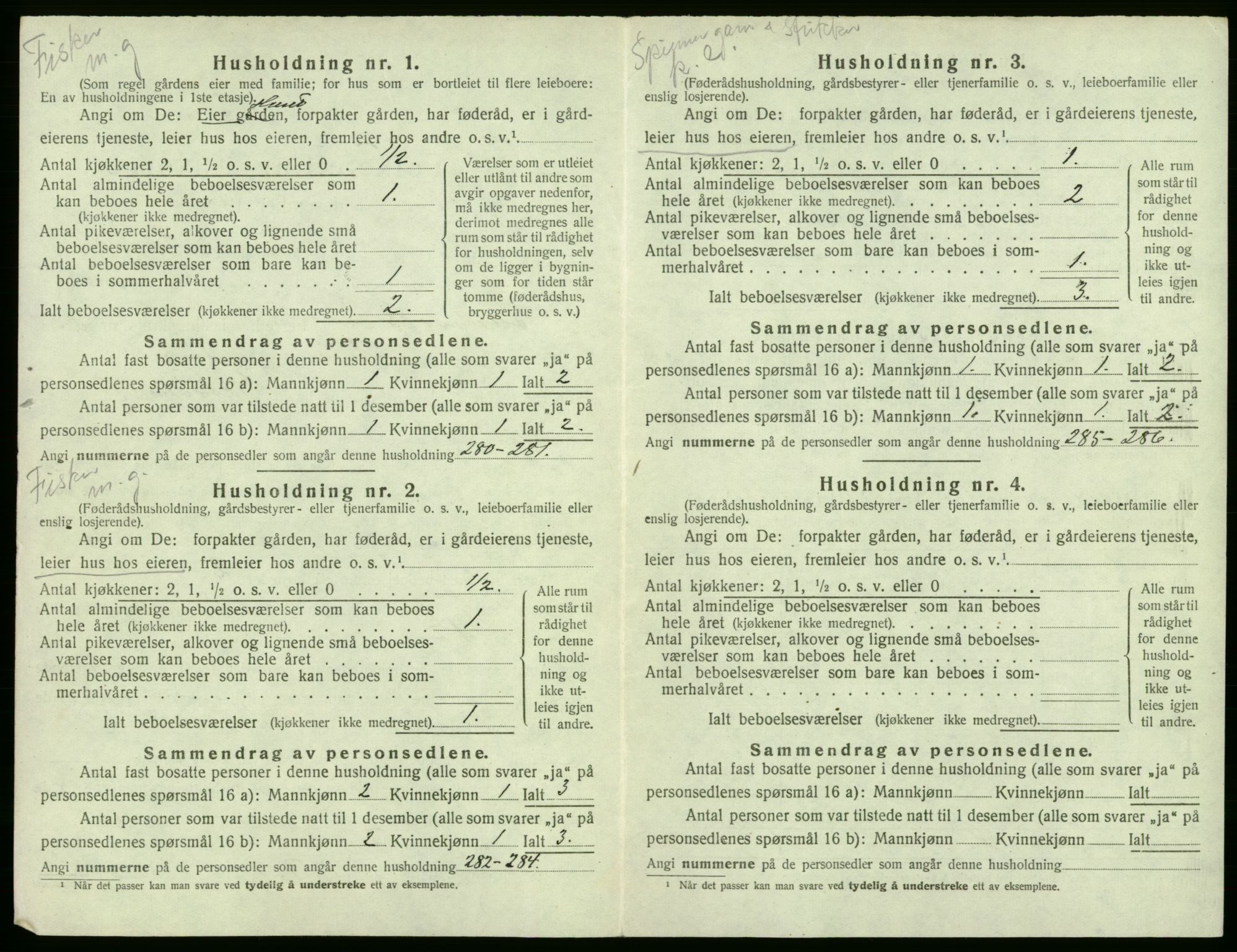 SAB, 1920 census for Austevoll, 1920, p. 300