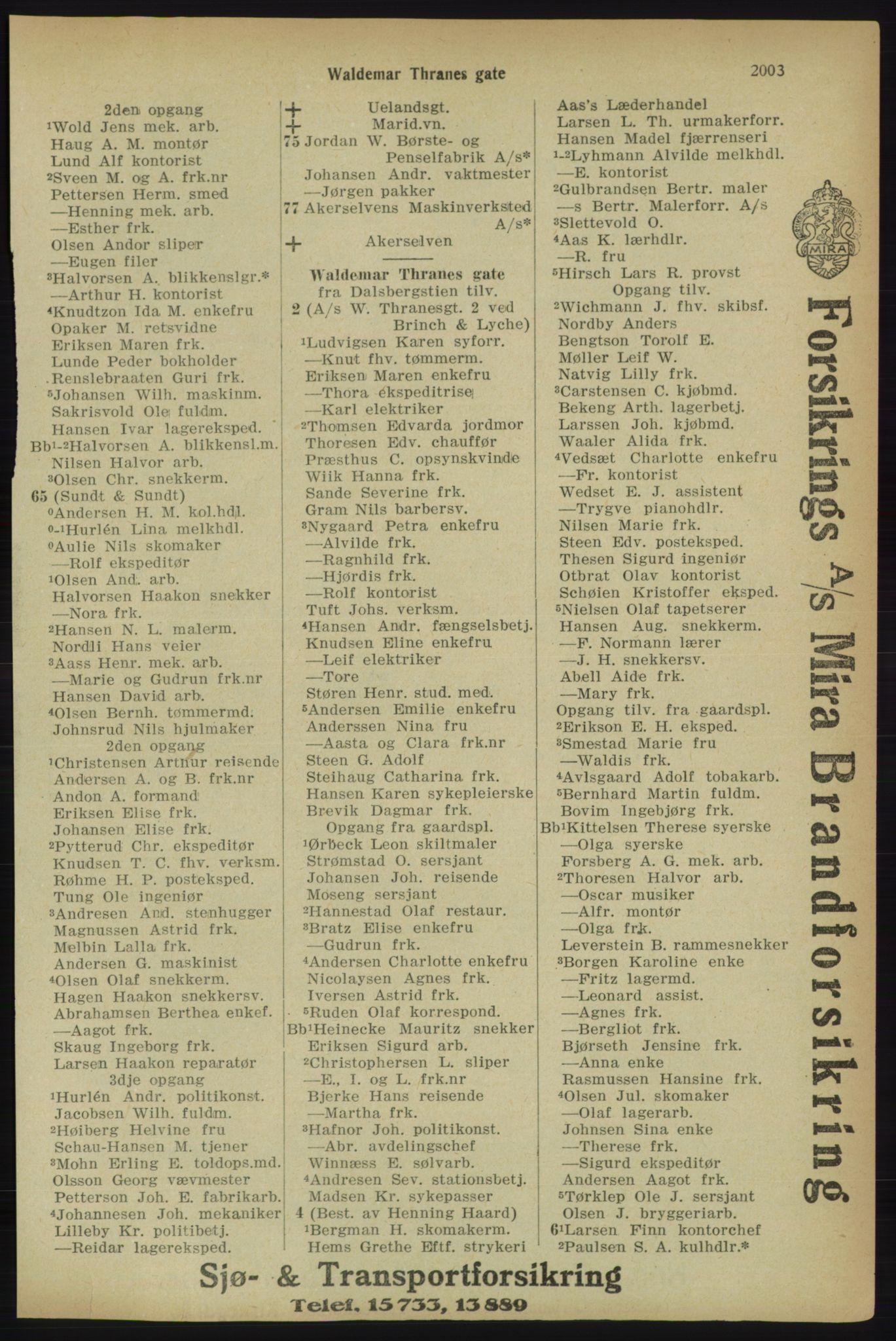 Kristiania/Oslo adressebok, PUBL/-, 1918, p. 2156