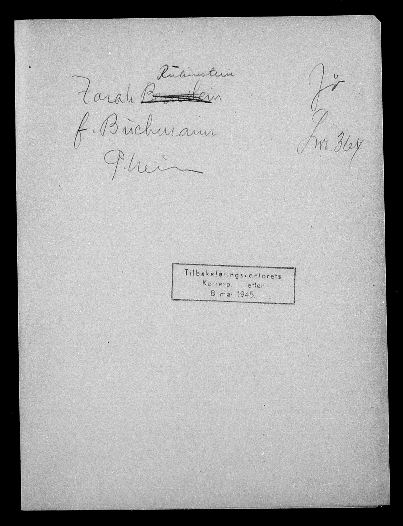 Justisdepartementet, Tilbakeføringskontoret for inndratte formuer, AV/RA-S-1564/H/Hc/Hca/L0907: --, 1945-1947, p. 193