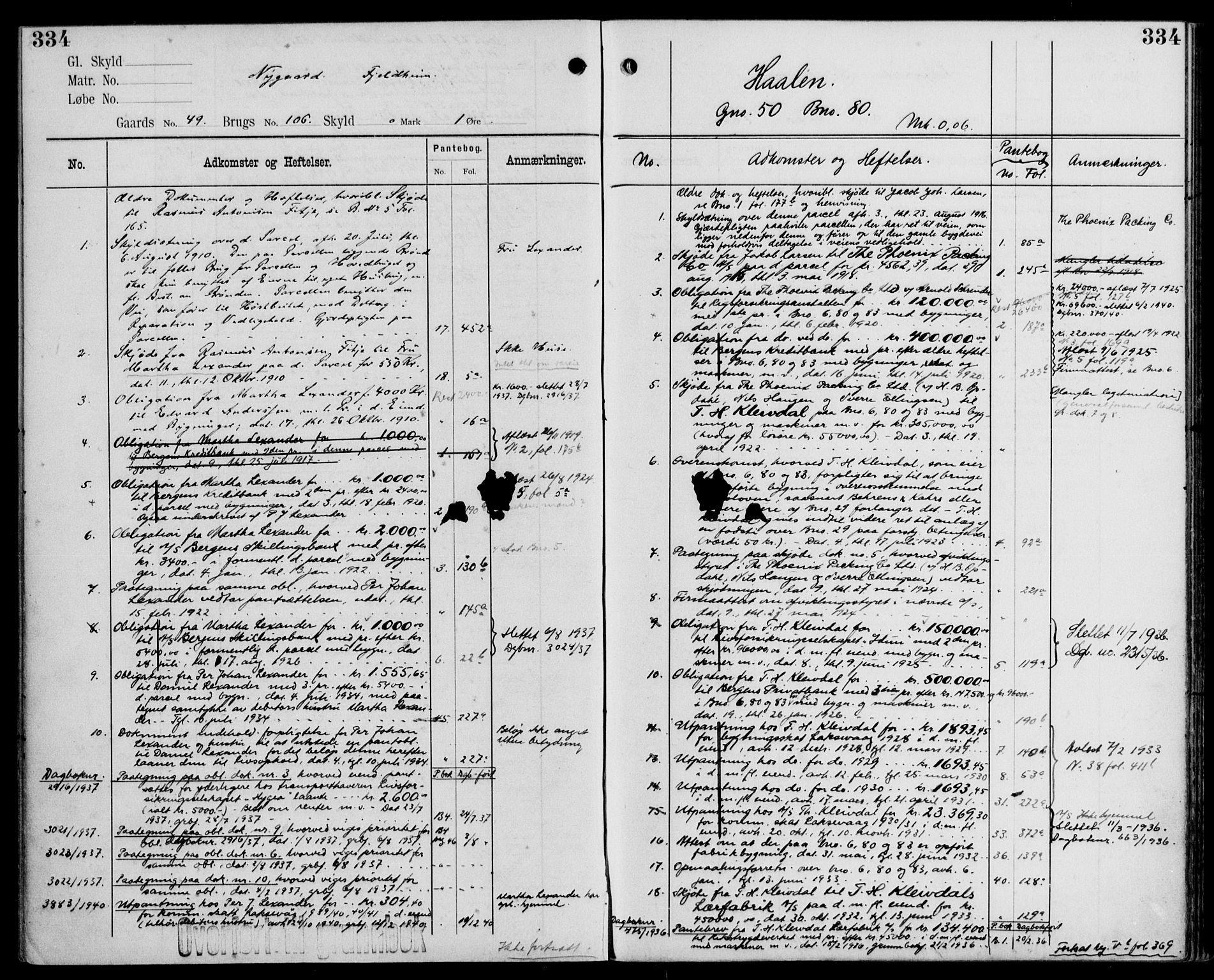 Midhordland sorenskriveri, AV/SAB-A-3001/1/G/Ga/Gab/L0110: Mortgage register no. II.A.b.110, p. 334