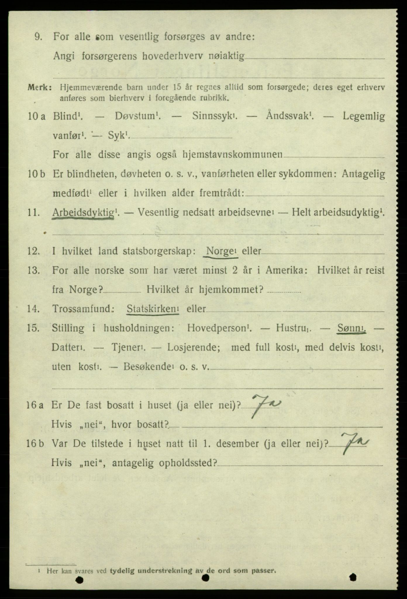 SAB, 1920 census for Kvinnherad, 1920, p. 6401