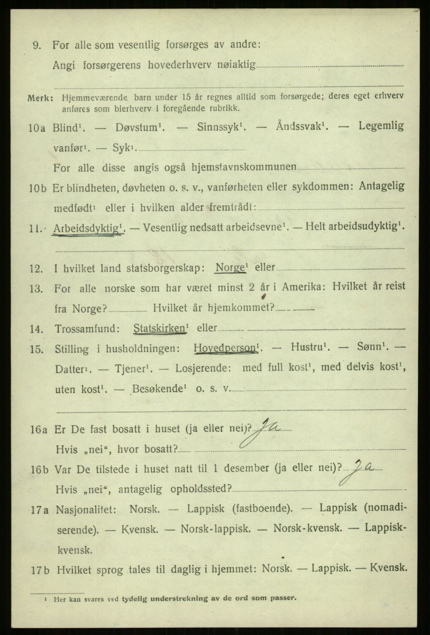 SATØ, 1920 census for Trondenes, 1920, p. 18815