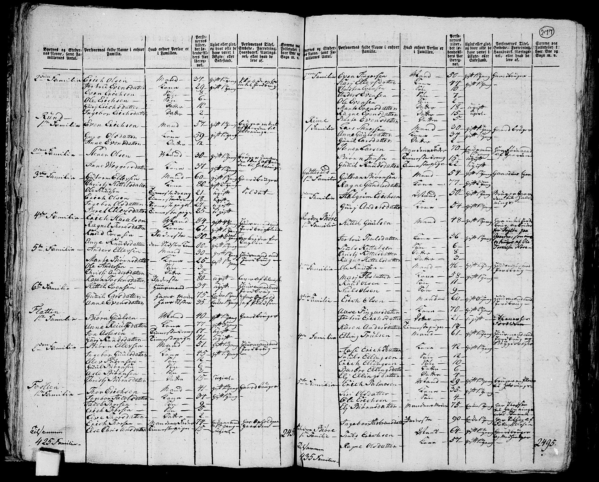 RA, 1801 census for 0621P Sigdal, 1801, p. 276b-277a