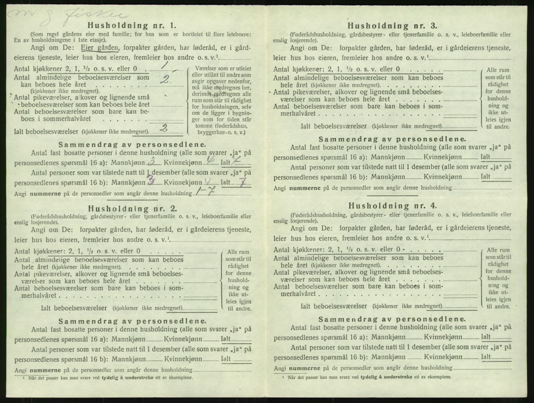 SAT, 1920 census for Bremsnes, 1920, p. 1338