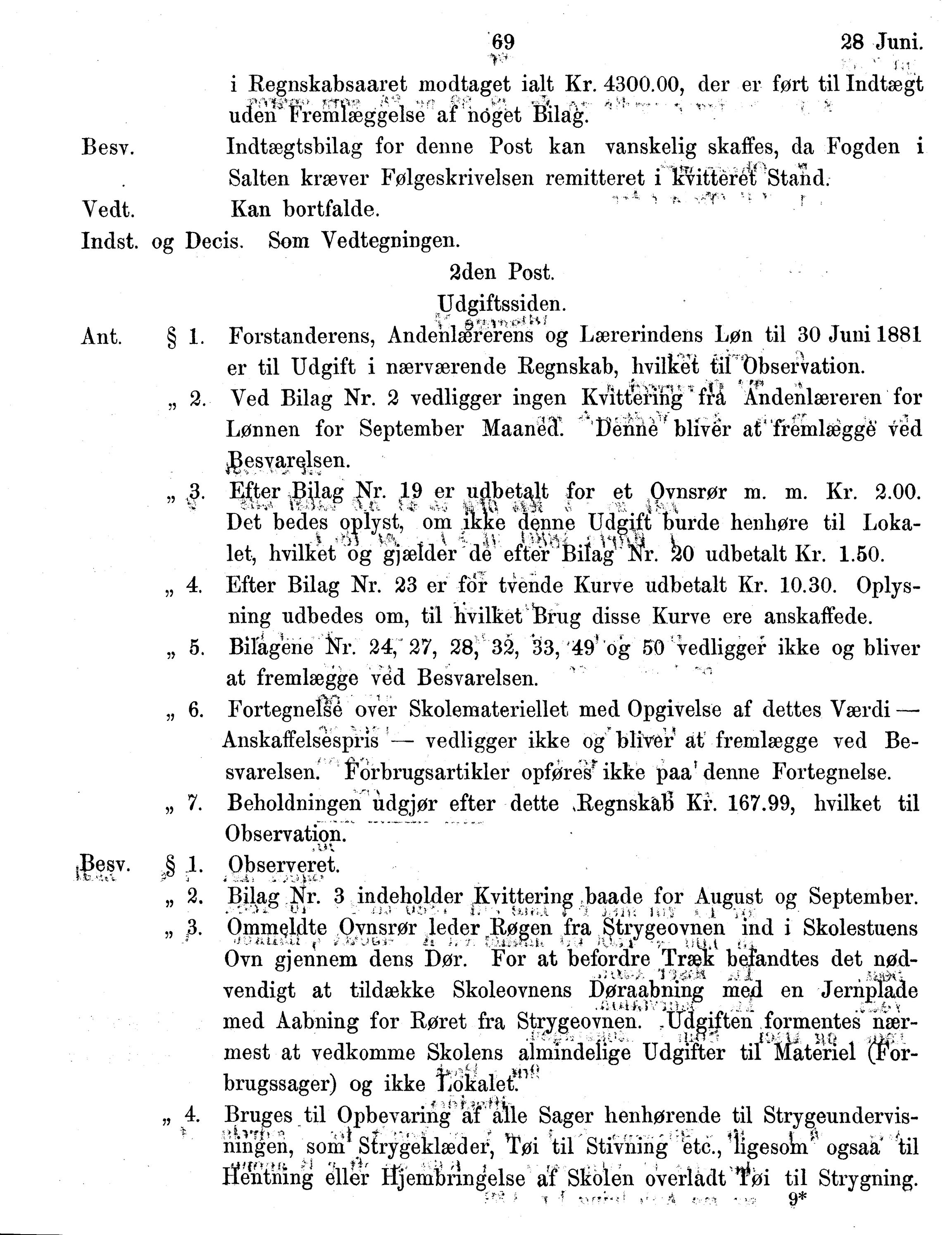 Nordland Fylkeskommune. Fylkestinget, AIN/NFK-17/176/A/Ac/L0014: Fylkestingsforhandlinger 1881-1885, 1881-1885