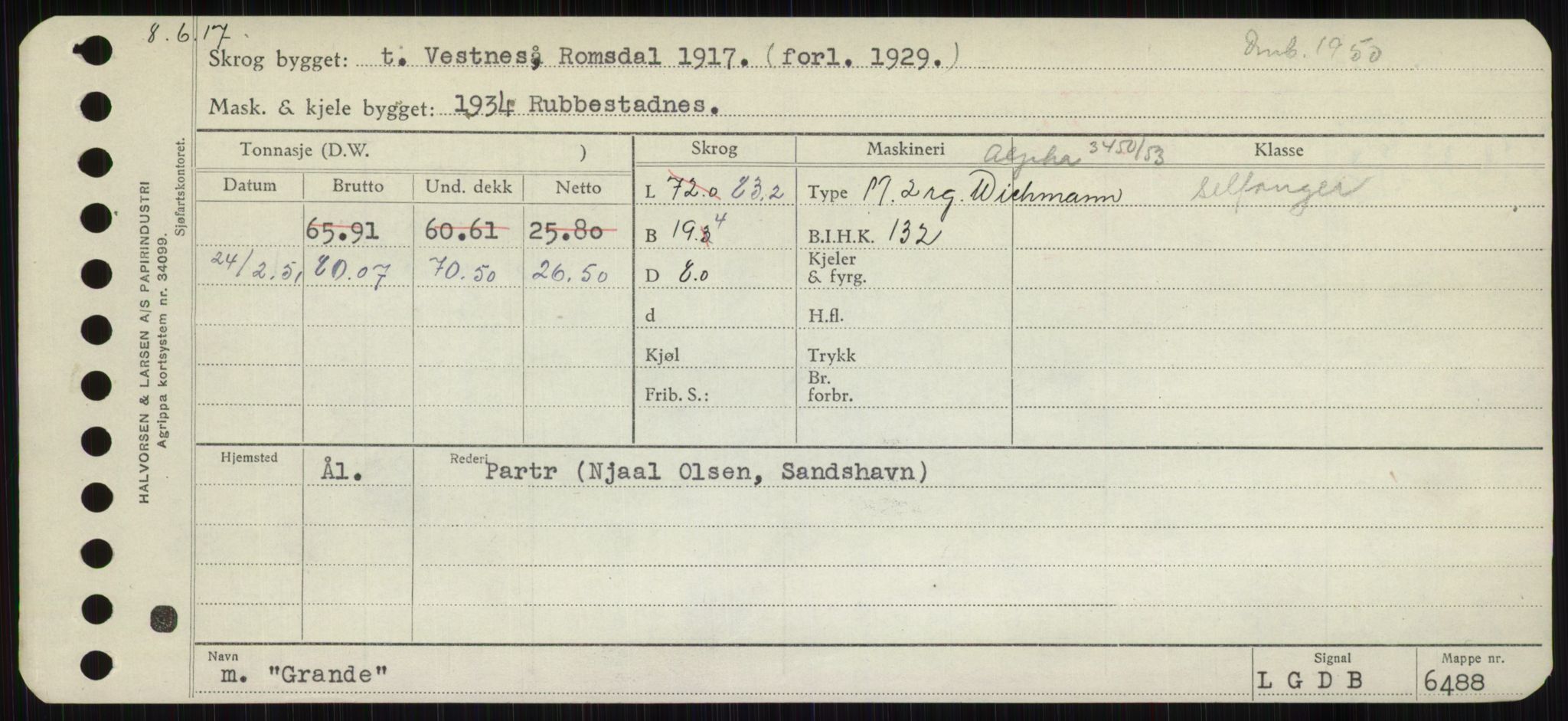 Sjøfartsdirektoratet med forløpere, Skipsmålingen, RA/S-1627/H/Hb/L0002: Fartøy, E-H, p. 265