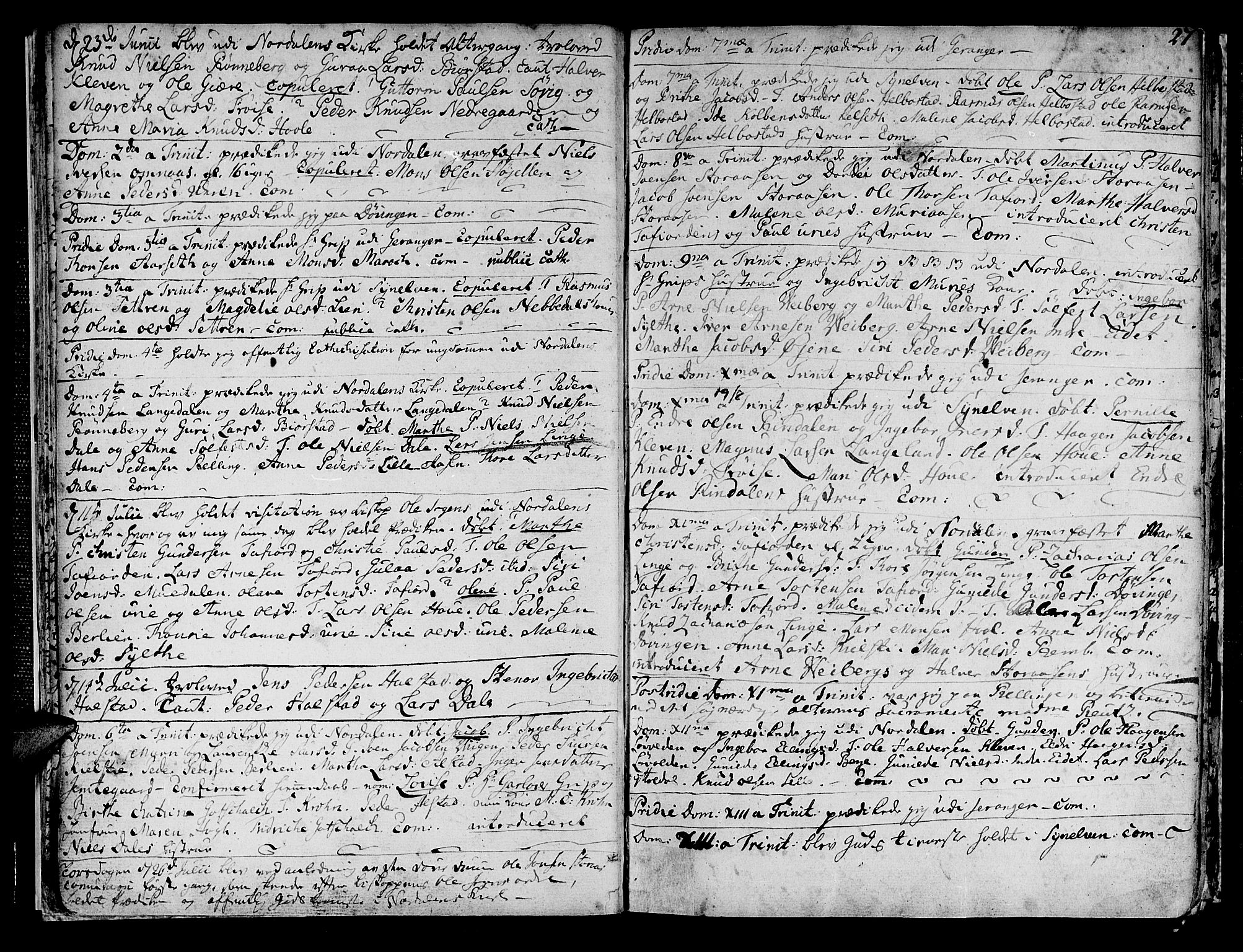 Ministerialprotokoller, klokkerbøker og fødselsregistre - Møre og Romsdal, SAT/A-1454/519/L0245: Parish register (official) no. 519A04, 1774-1816, p. 27